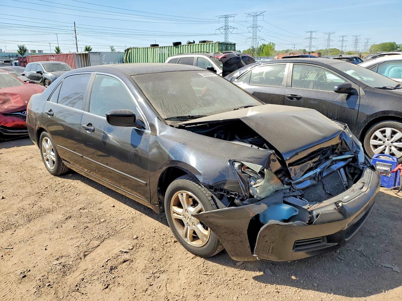 2007 Honda Accord Ex Black vin: 1HGCM56847A084423