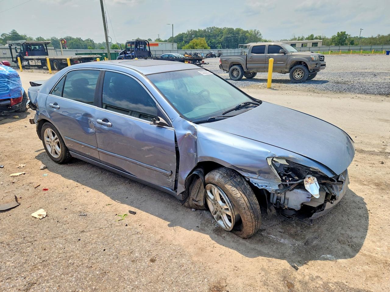 2007 Honda Accord Ex Синий vin: 1HGCM56847A087001