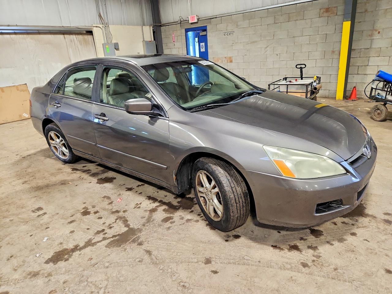 2007 Honda Accord Ex Gray vin: 1HGCM56847A088830