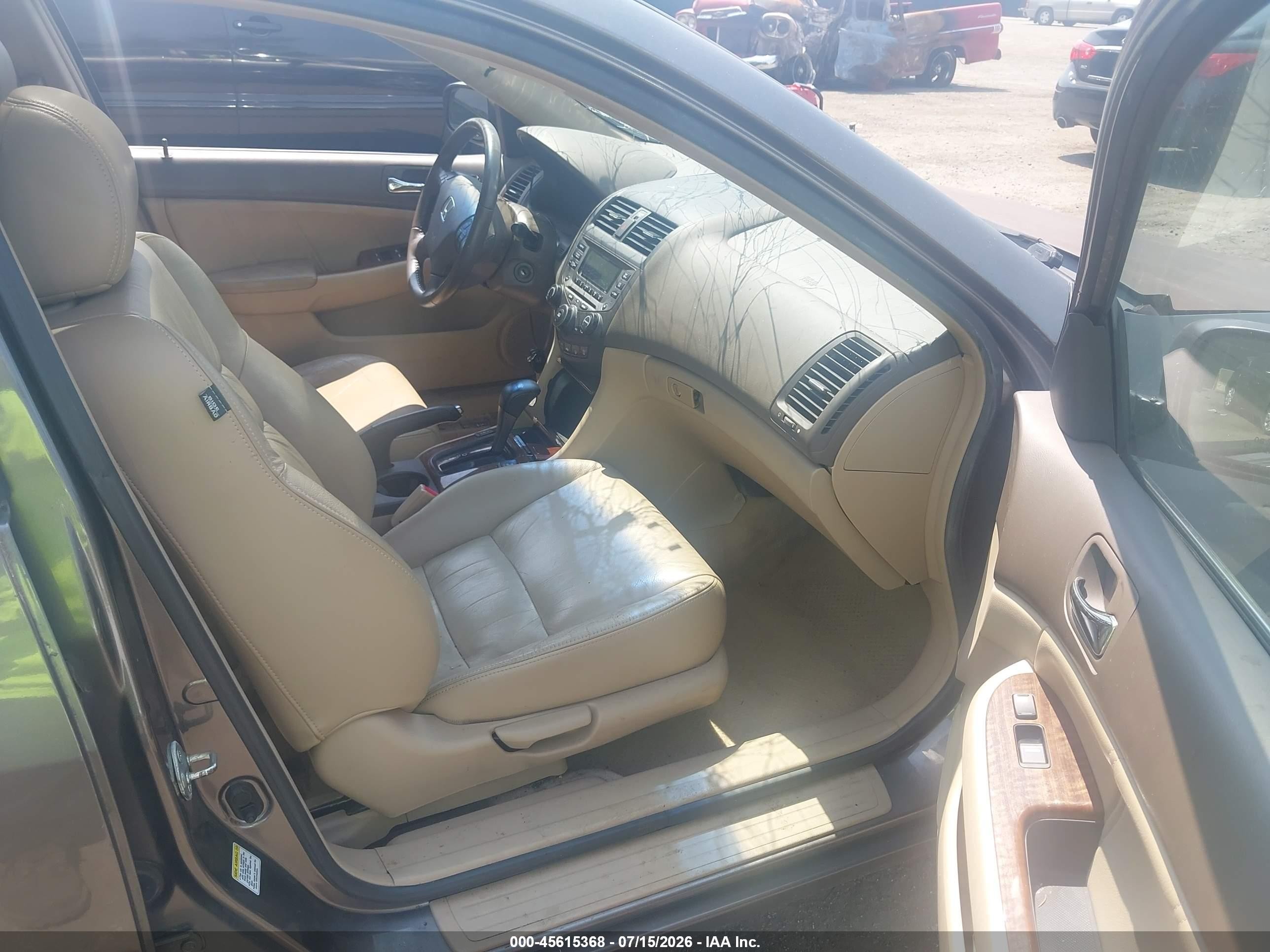 2007 Honda Accord 2.4 Ex Gray vin: 1HGCM56847A091257