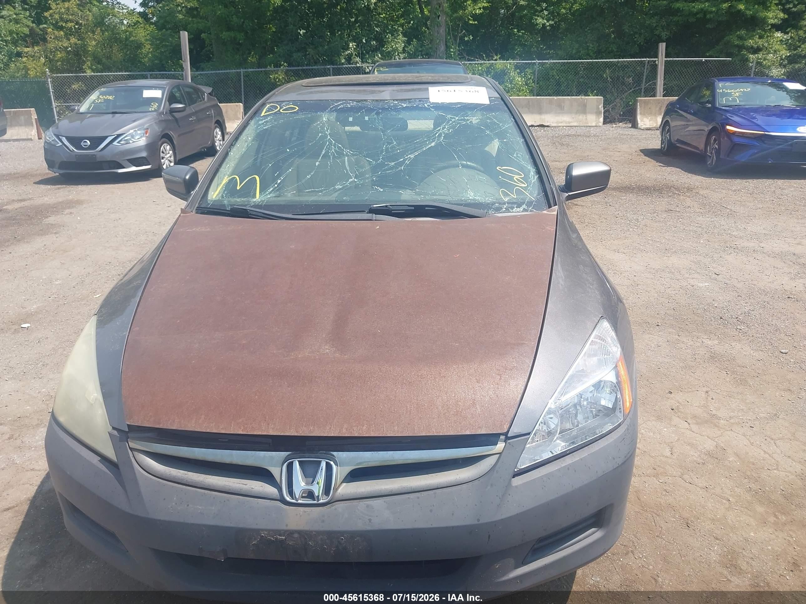 2007 Honda Accord 2.4 Ex Gray vin: 1HGCM56847A091257