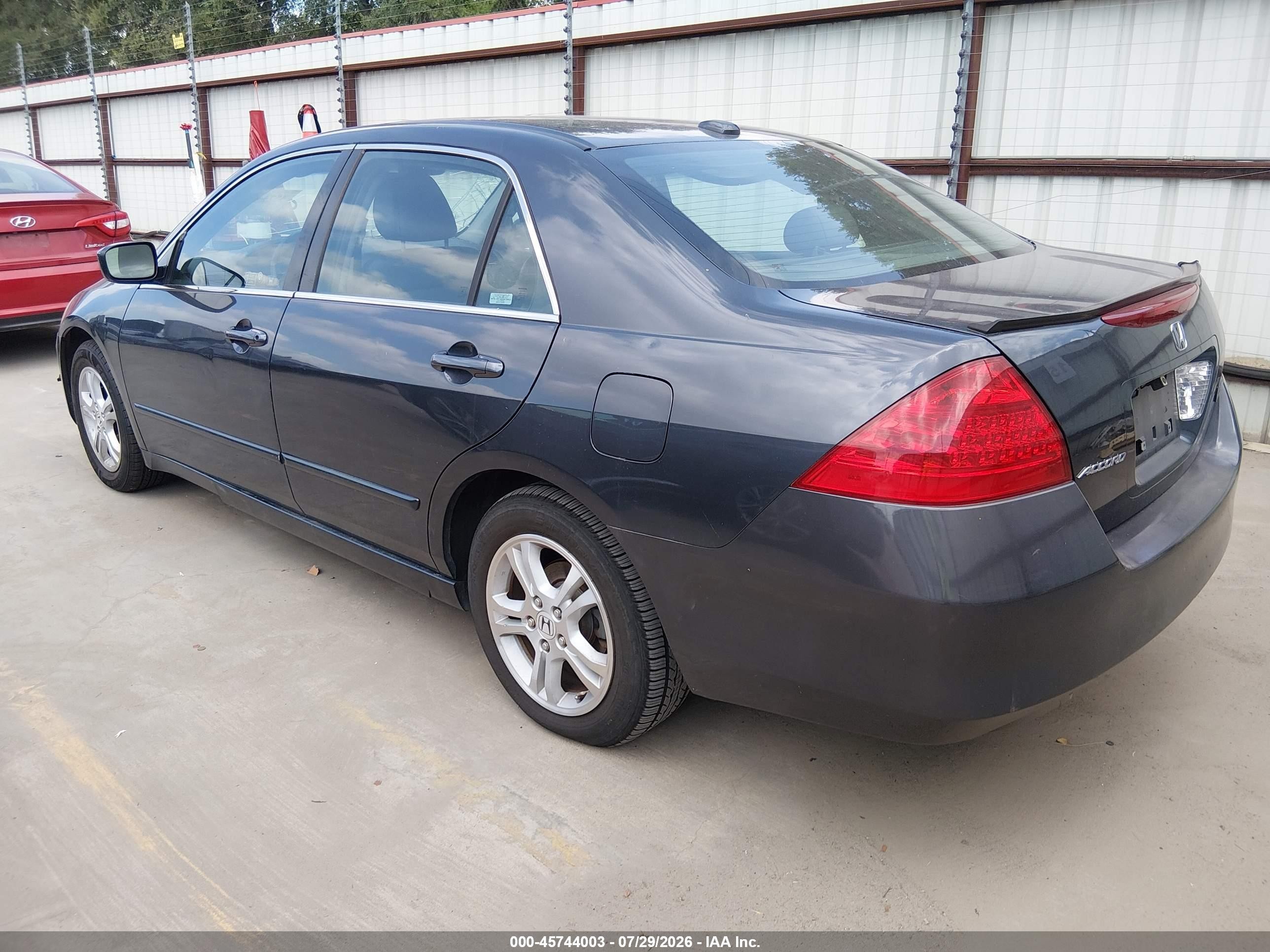 2007 Honda Accord 2.4 Ex Gray vin: 1HGCM56847A119297