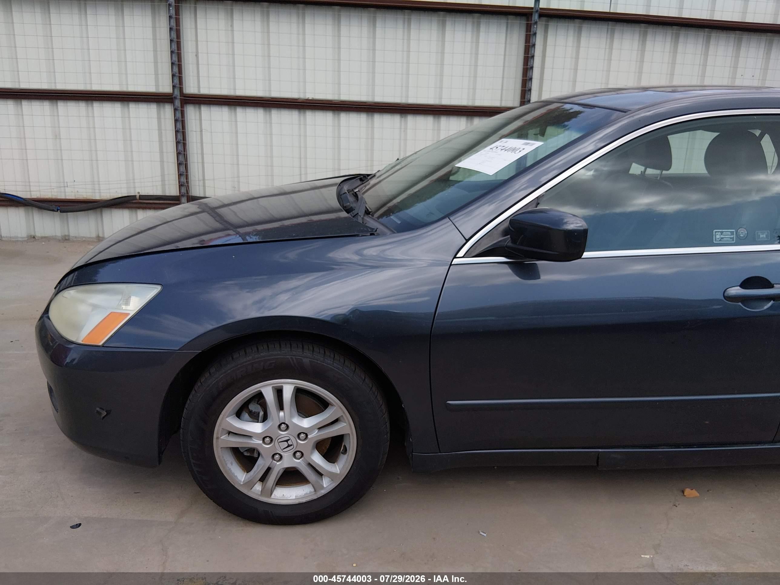 2007 Honda Accord 2.4 Ex Gray vin: 1HGCM56847A119297