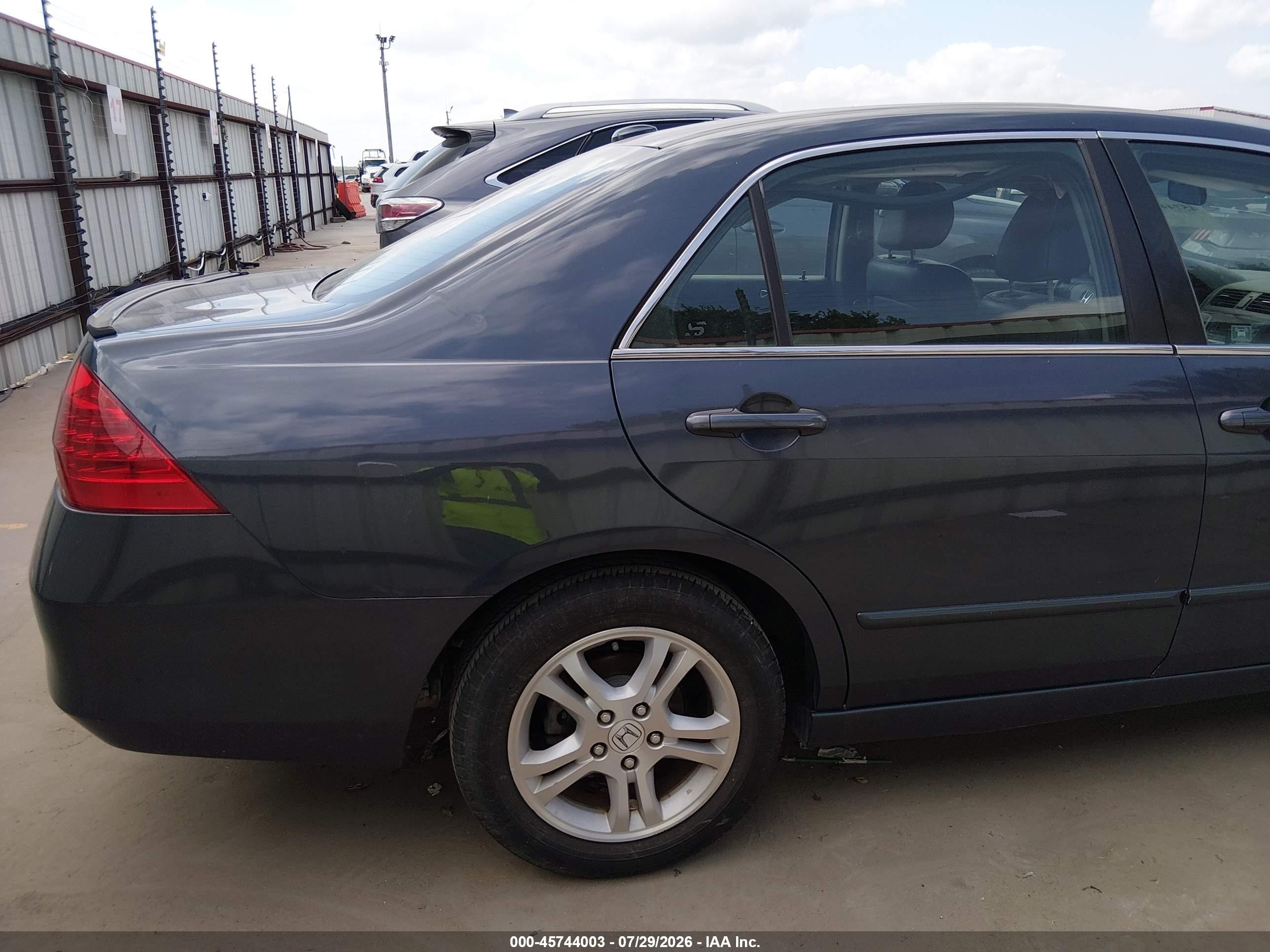 2007 Honda Accord 2.4 Ex Gray vin: 1HGCM56847A119297