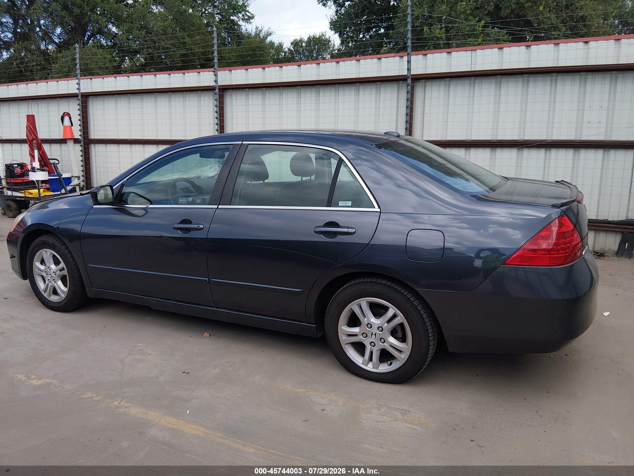2007 Honda Accord 2.4 Ex Gray vin: 1HGCM56847A119297