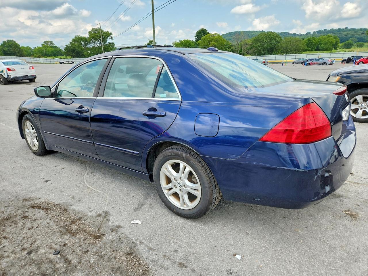 2007 Honda Accord Ex Blue vin: 1HGCM56847A145639