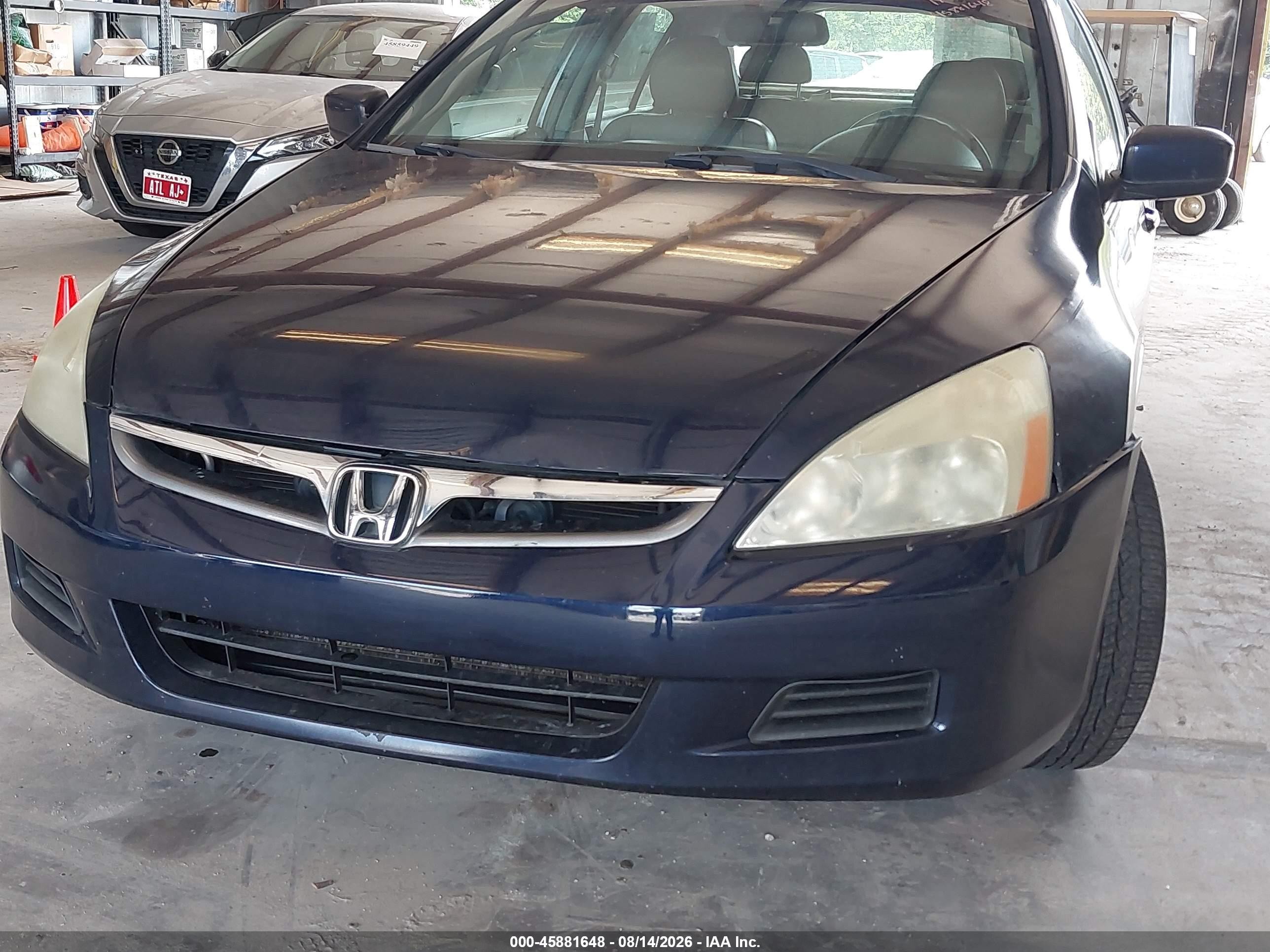 2007 Honda Accord 2.4 Ex Blue vin: 1HGCM56847A169861