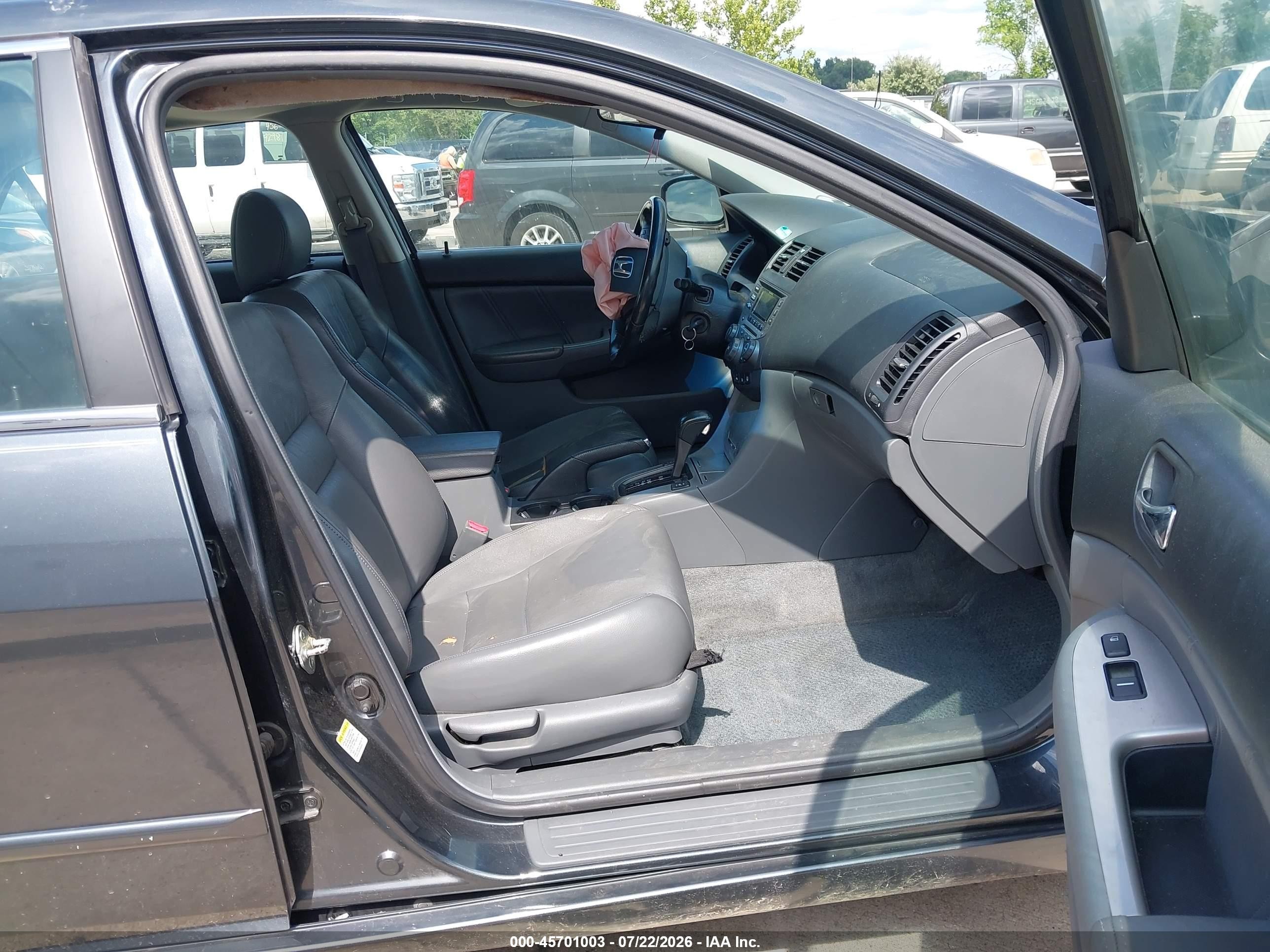 2007 Honda Accord 2.4 Ex Gray vin: 1HGCM56847A191939