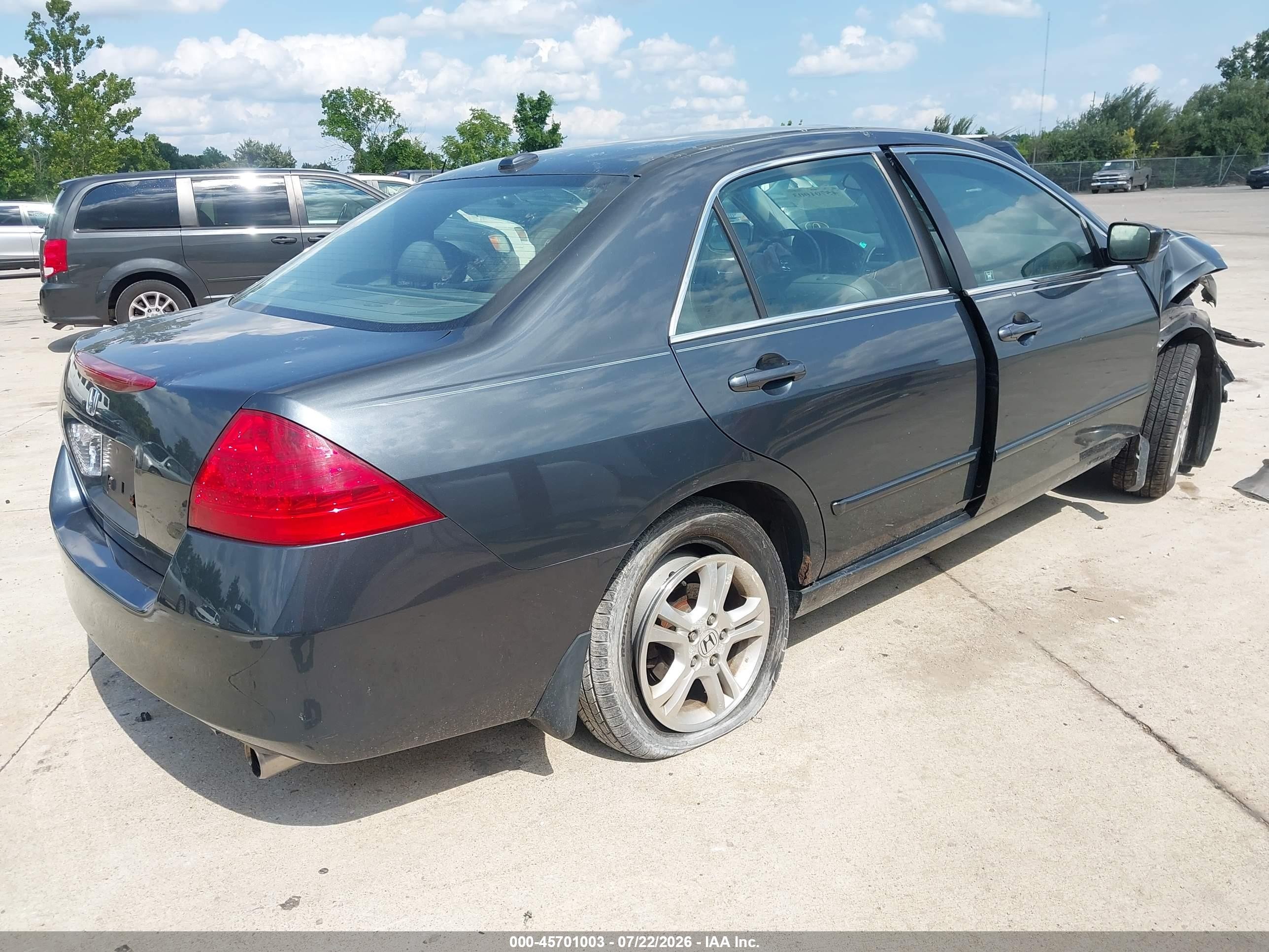 2007 Honda Accord 2.4 Ex Gray vin: 1HGCM56847A191939