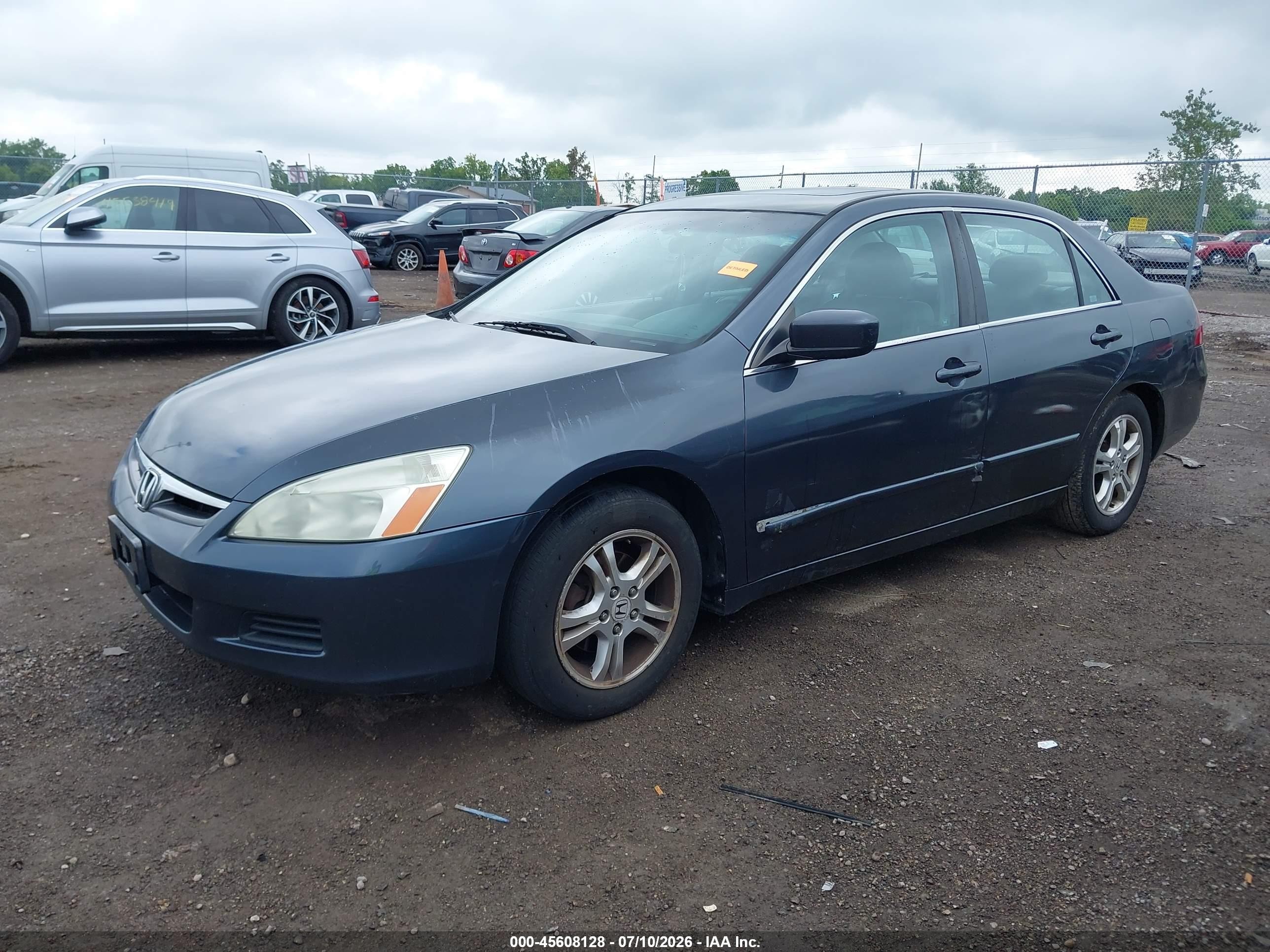 2007 Honda Accord 2.4 Ex Gray vin: 1HGCM56847A210490