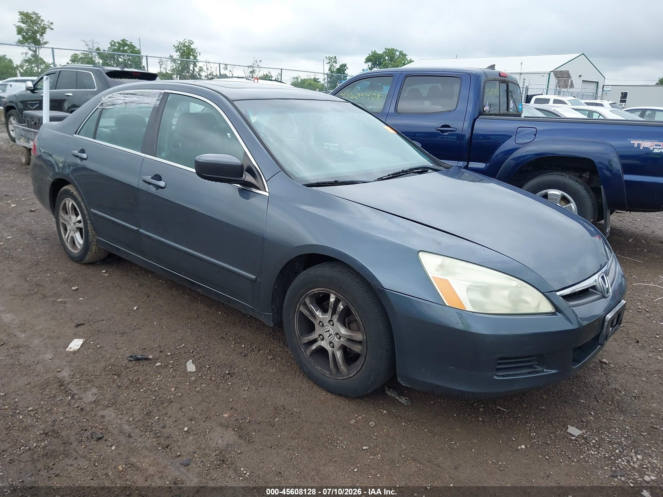 2007 Honda Accord 2.4 Ex Gray vin: 1HGCM56847A210490