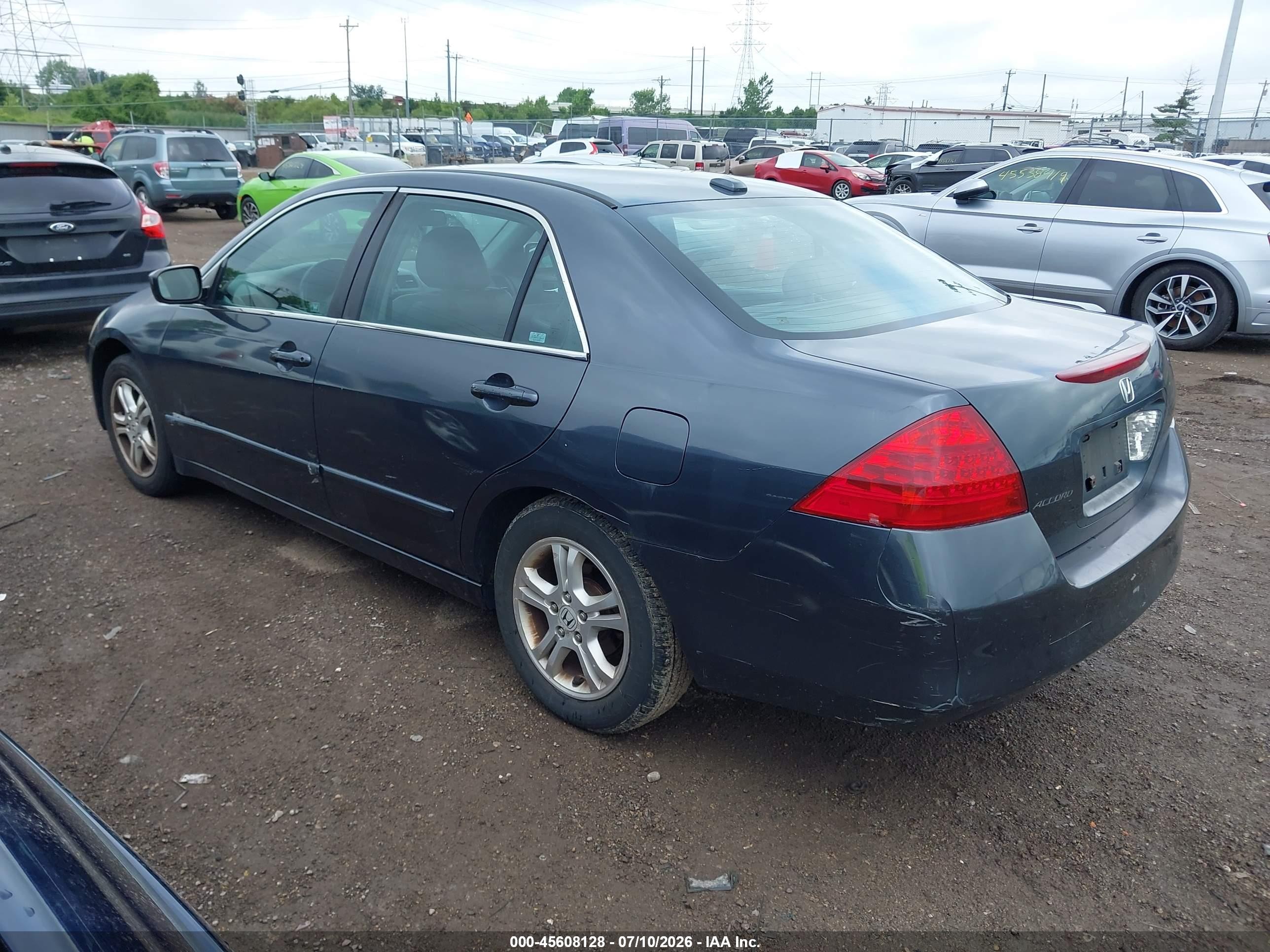 2007 Honda Accord 2.4 Ex Gray vin: 1HGCM56847A210490