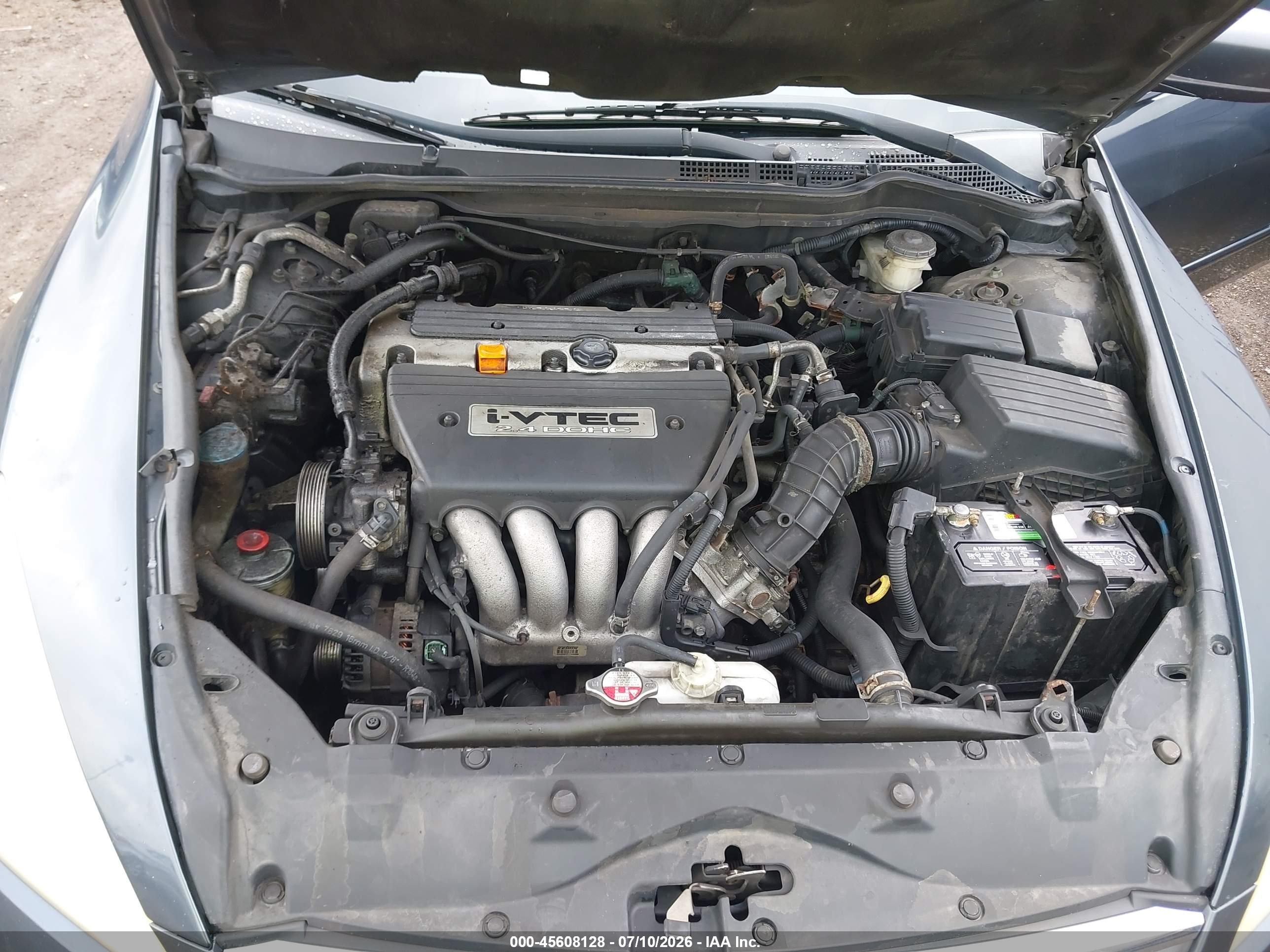2007 Honda Accord 2.4 Ex Gray vin: 1HGCM56847A210490