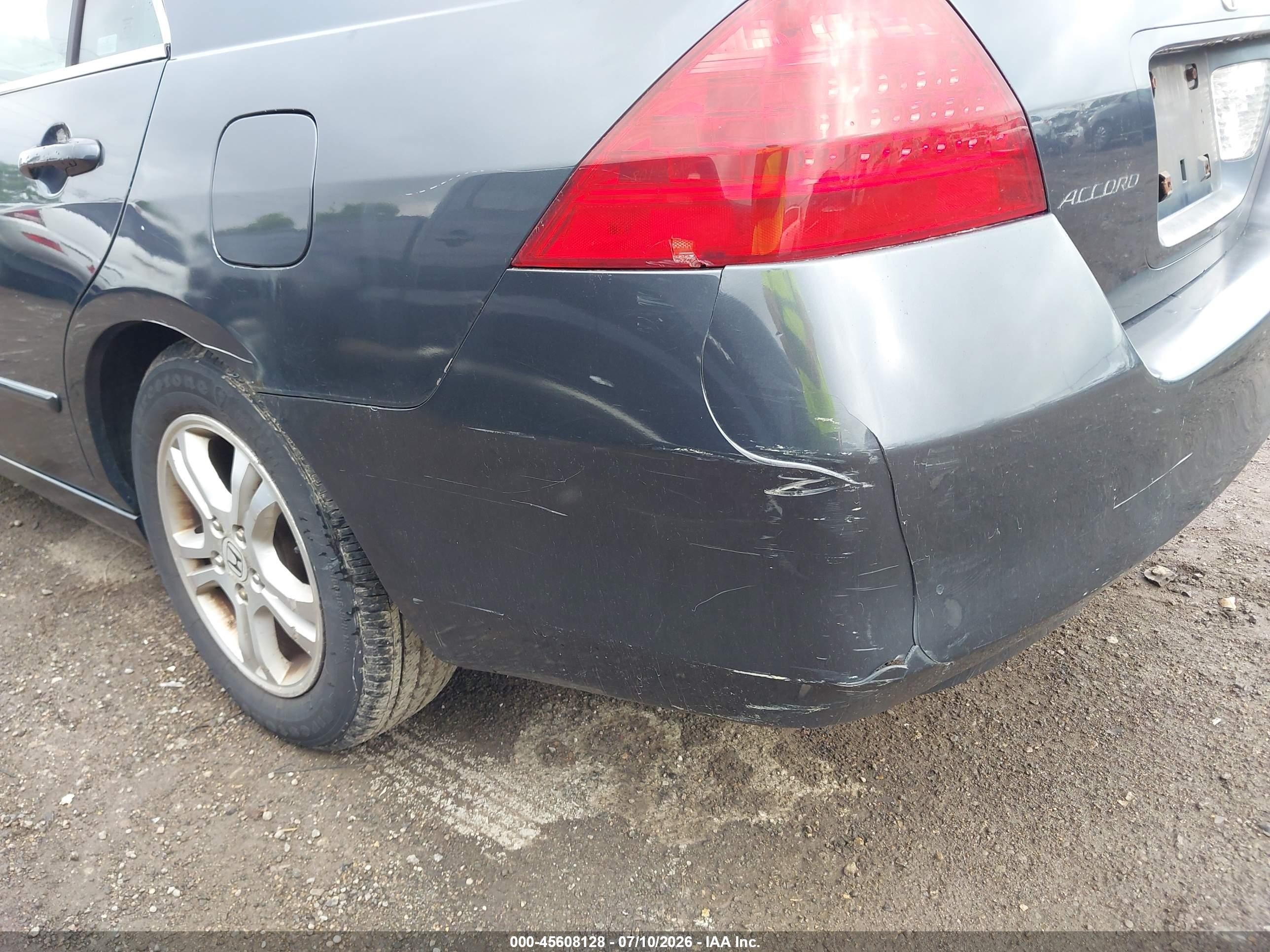 2007 Honda Accord 2.4 Ex Gray vin: 1HGCM56847A210490
