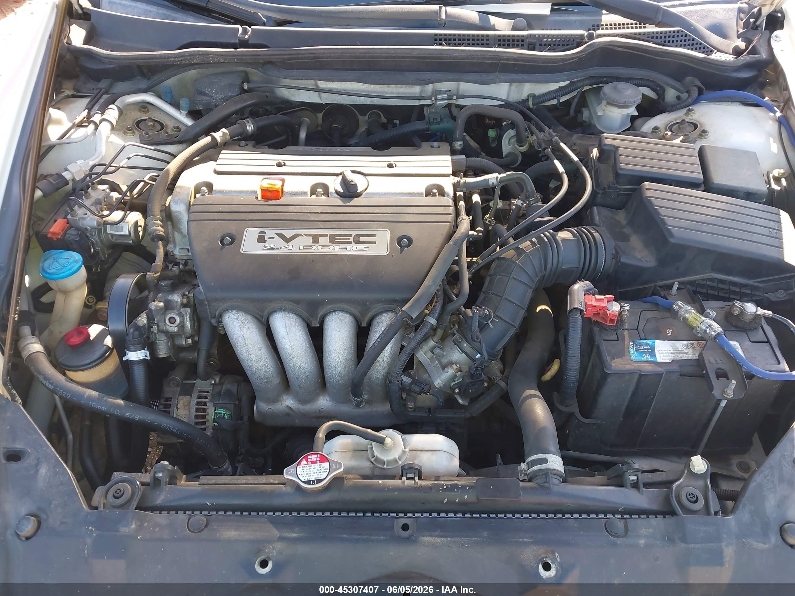 2004 Honda Accord 2.4 Ex White vin: 1HGCM56854A142518