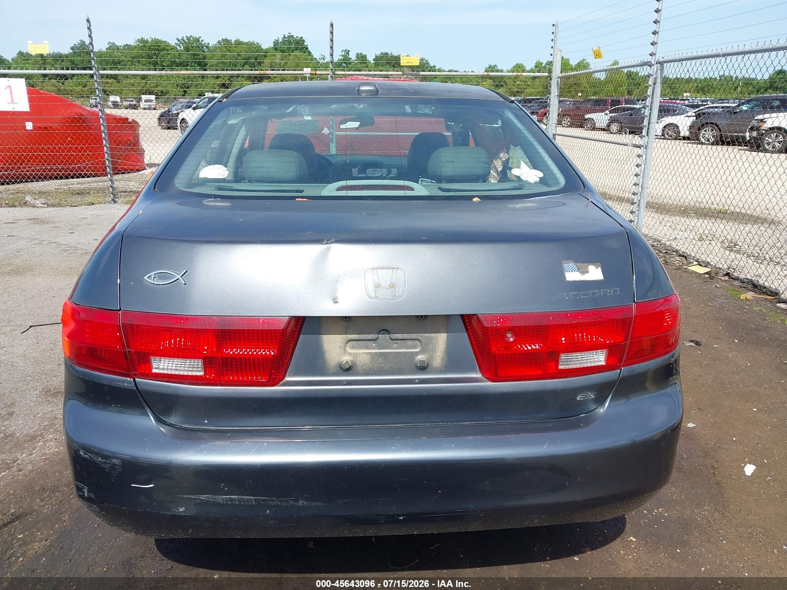 2005 Honda Accord 2.4 Ex Blue vin: 1HGCM56855A022171