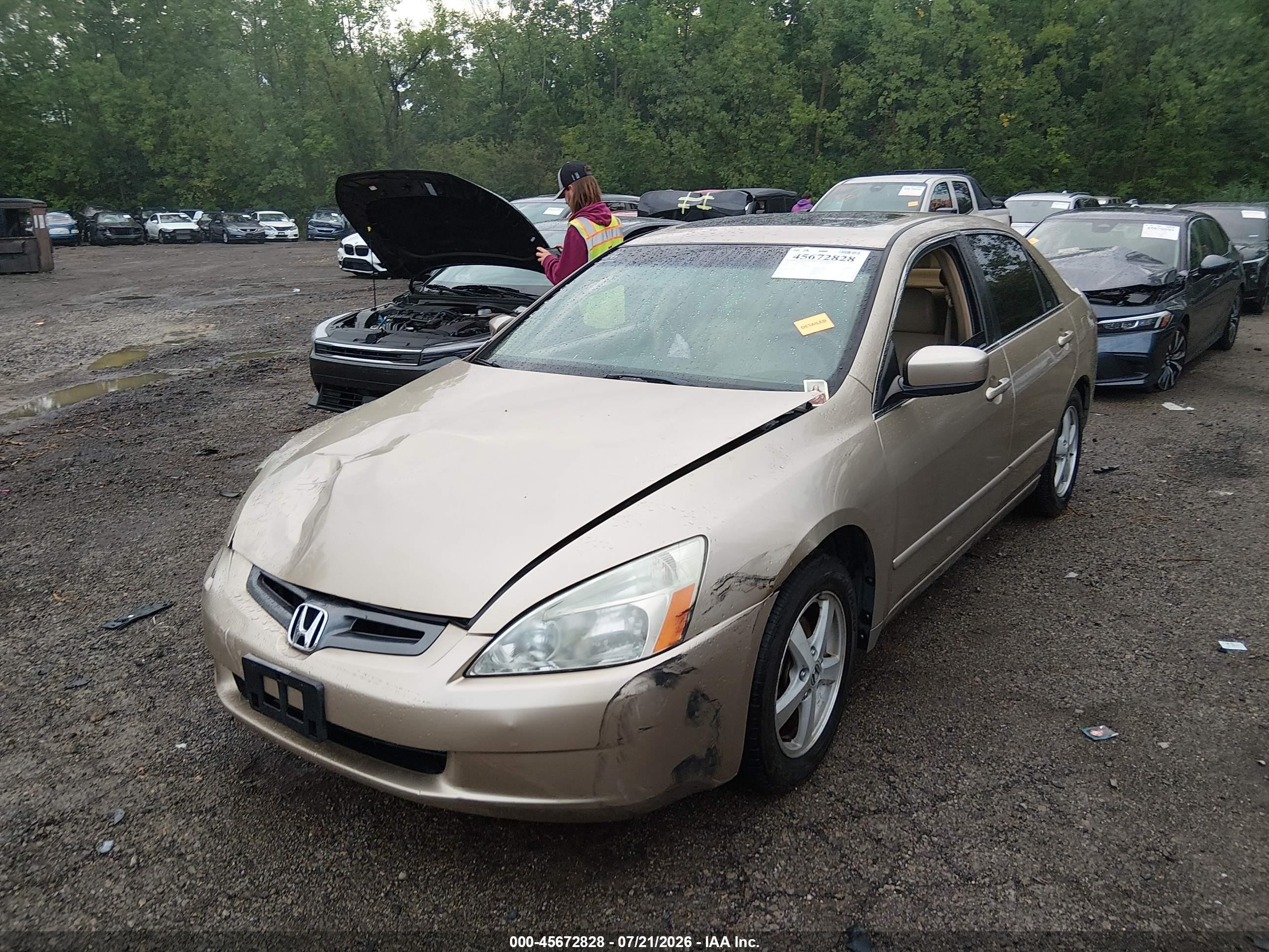 2005 Honda Accord 2.4 Ex Gold vin: 1HGCM56855A065182