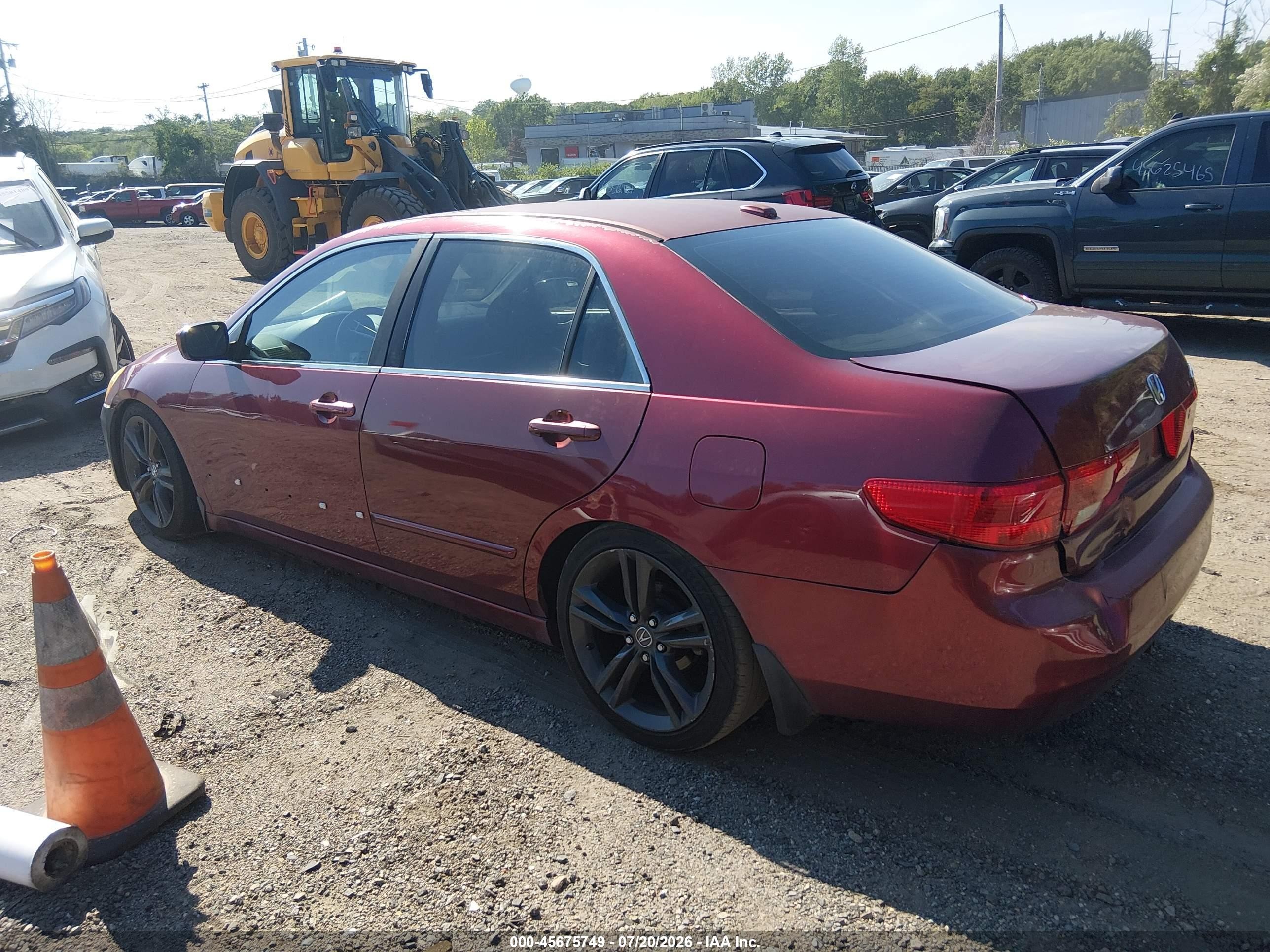2005 Honda Accord 2.4 Ex Burgundy vin: 1HGCM56855A157442