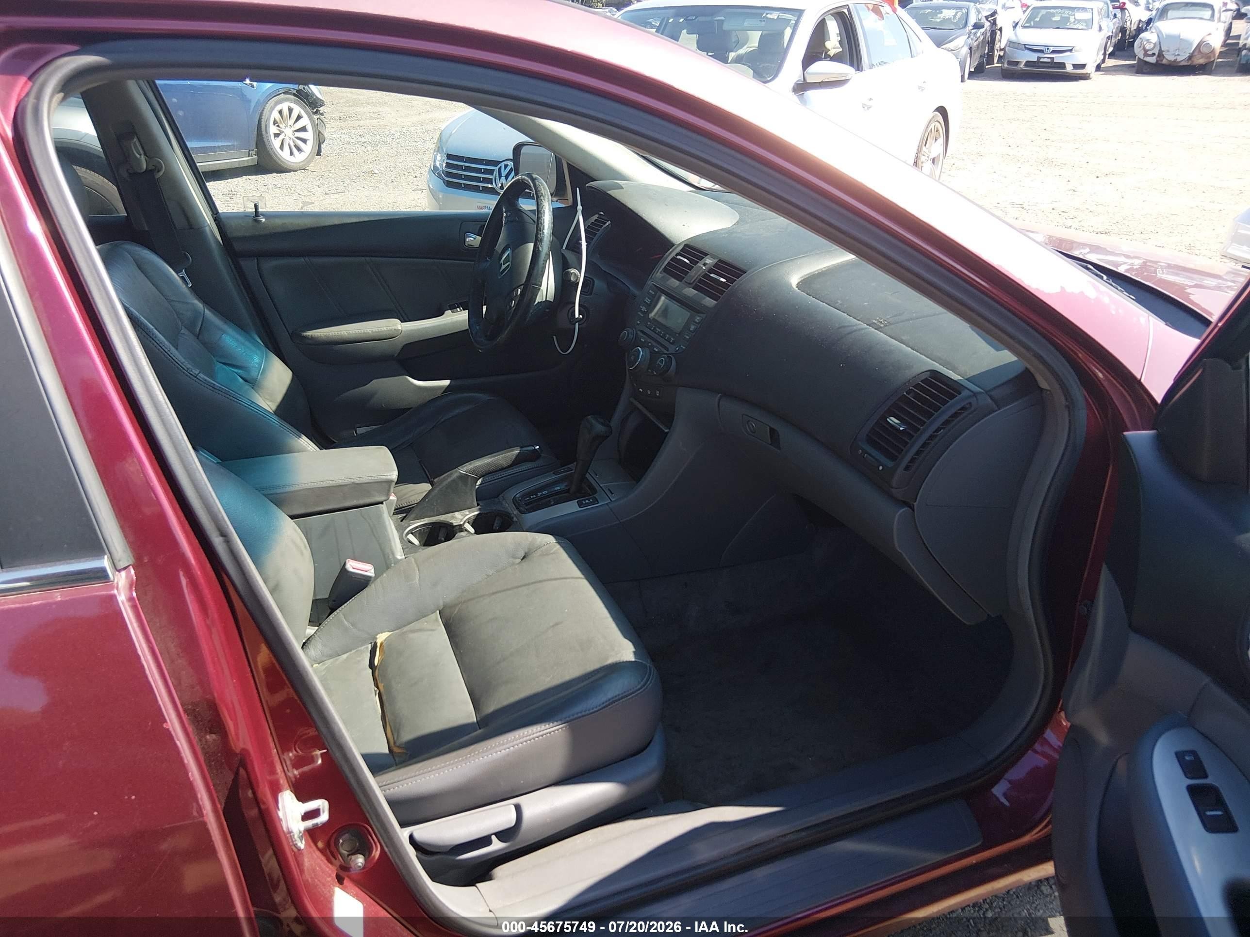 2005 Honda Accord 2.4 Ex Burgundy vin: 1HGCM56855A157442