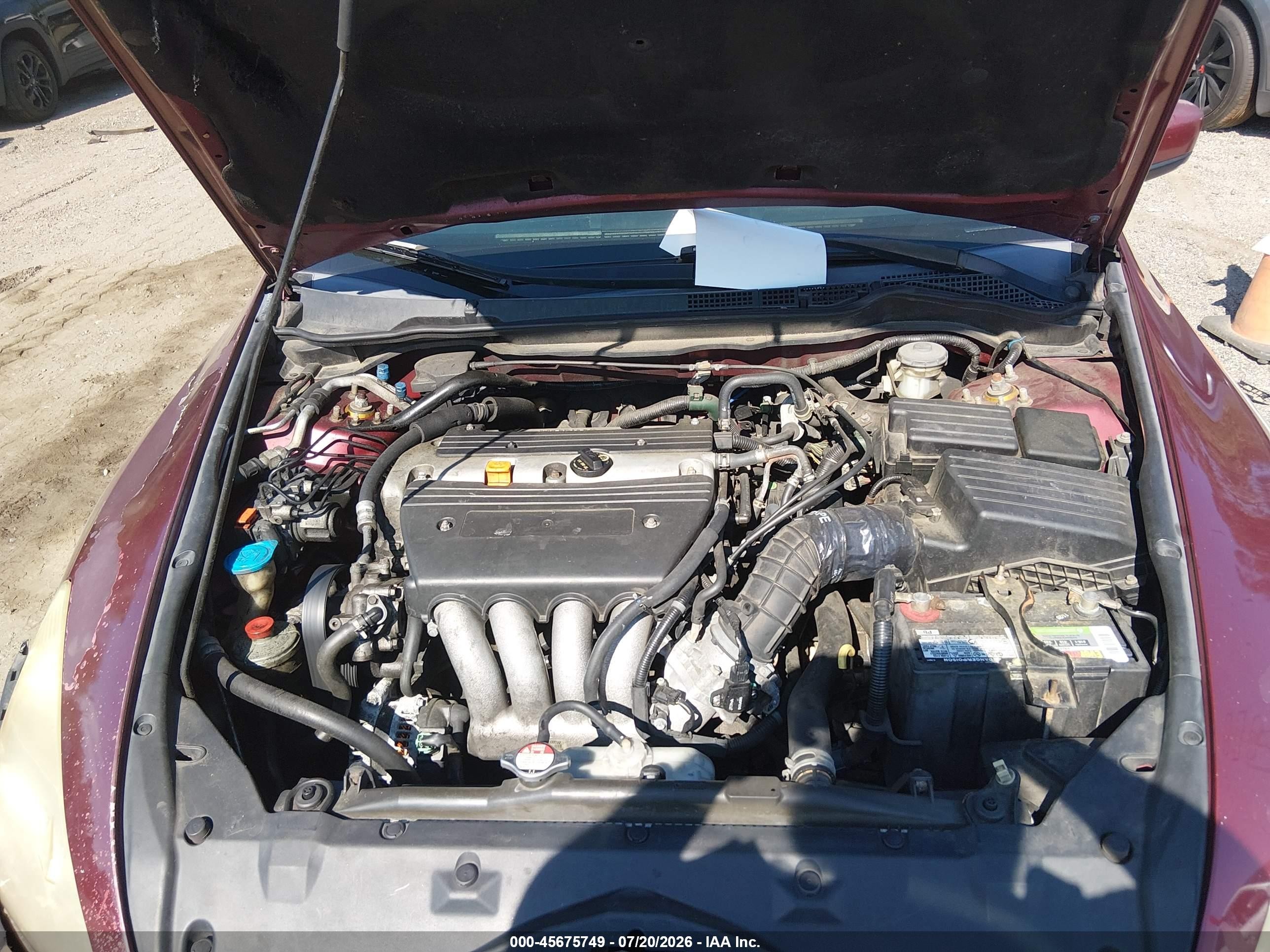 2005 Honda Accord 2.4 Ex Burgundy vin: 1HGCM56855A157442