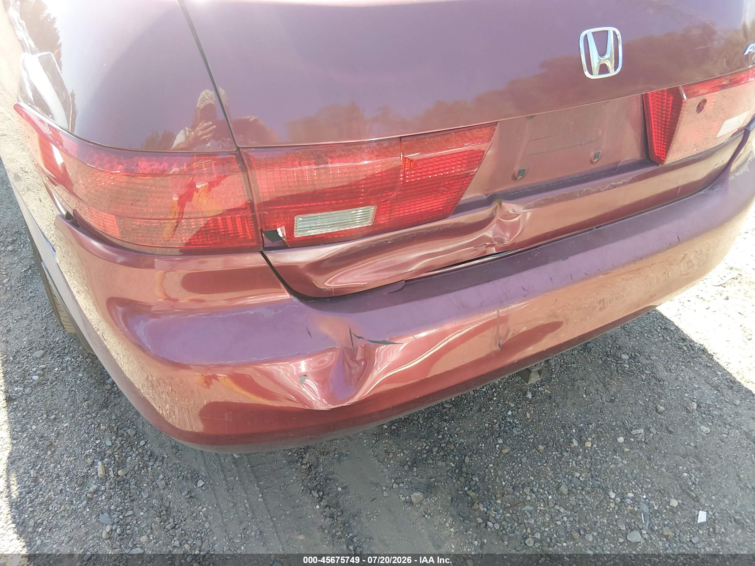 2005 Honda Accord 2.4 Ex Burgundy vin: 1HGCM56855A157442