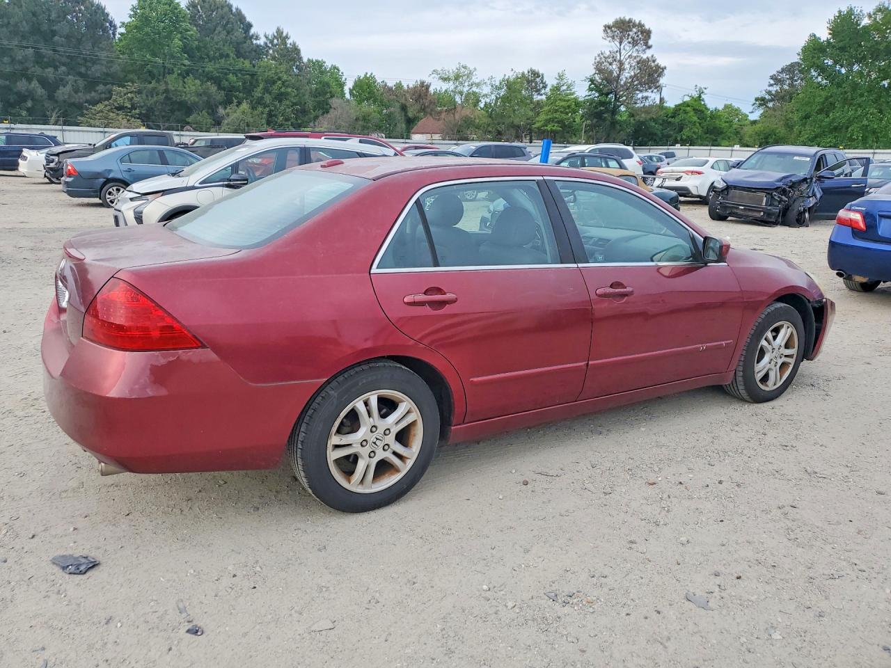 2006 Honda Accord Ex Burgundy vin: 1HGCM56856A001130