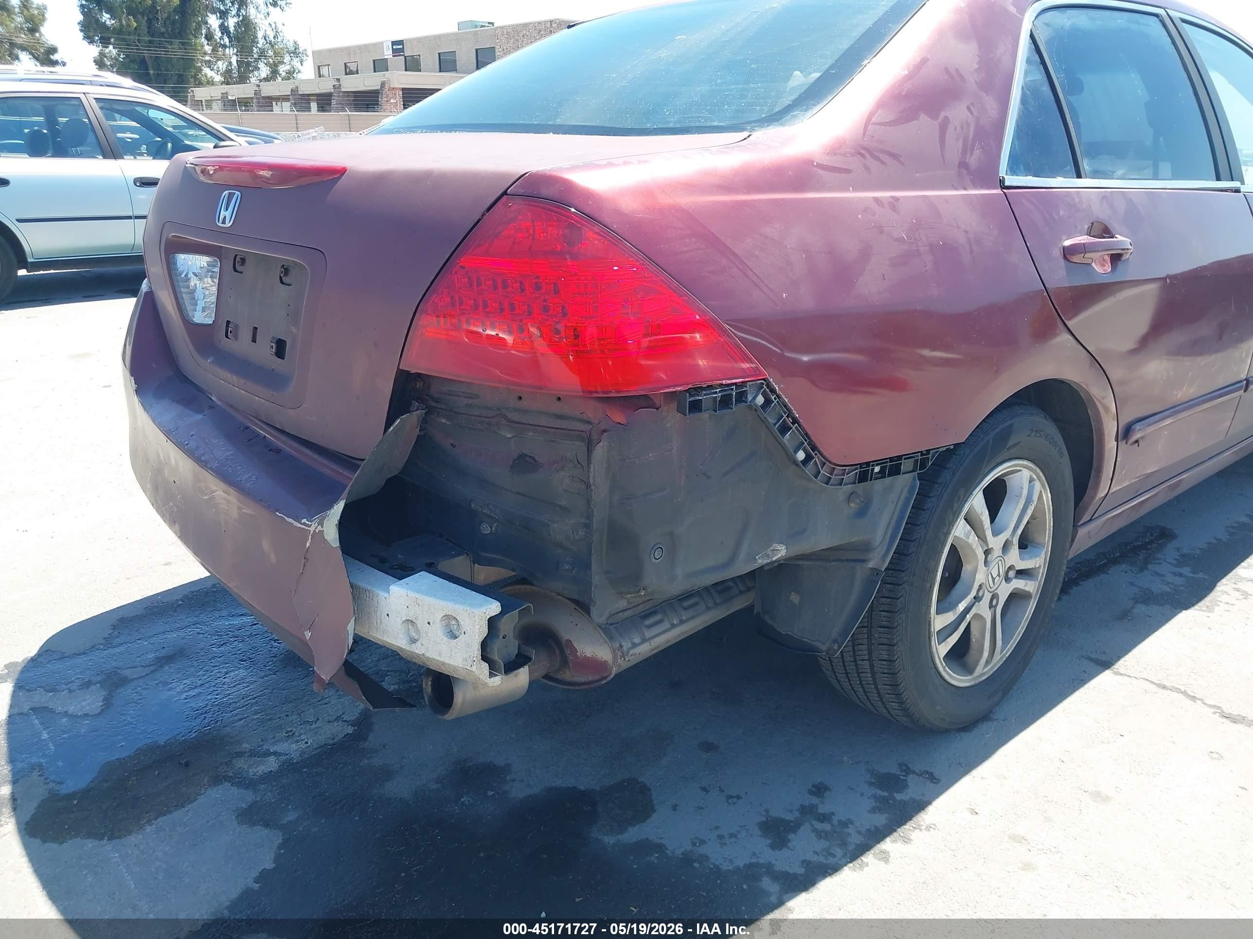 2006 Honda Accord 2.4 Ex Burgundy vin: 1HGCM56856A038422