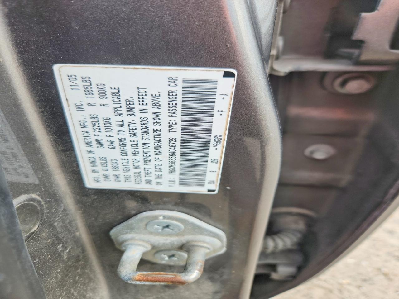 2006 Honda Accord Ex Gray vin: 1HGCM56856A046729