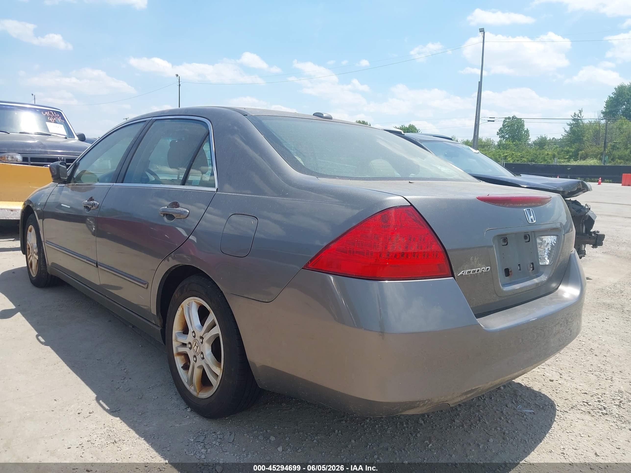 2006 Honda Accord 2.4 Ex Gray vin: 1HGCM56856A127875