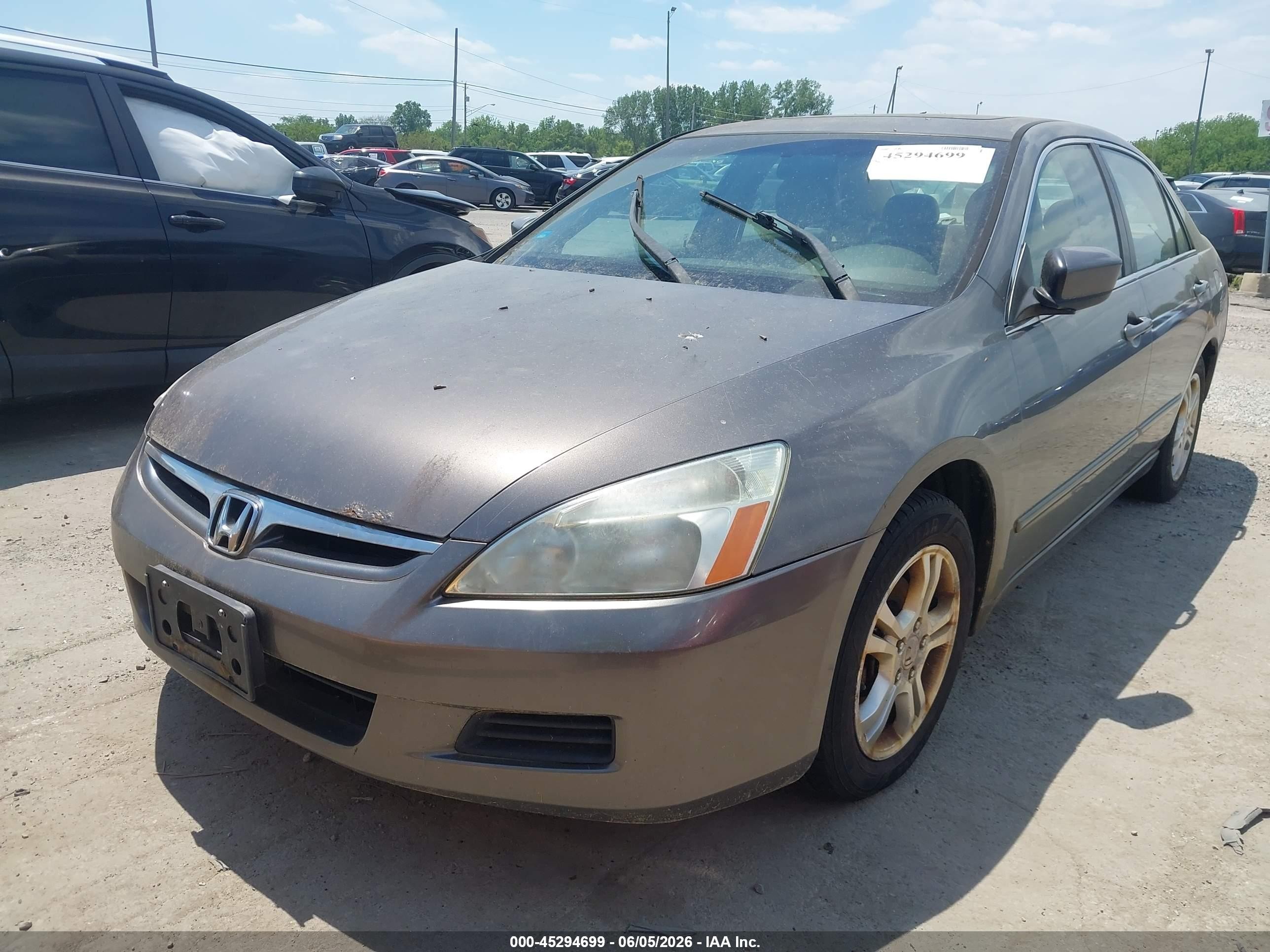 2006 Honda Accord 2.4 Ex Gray vin: 1HGCM56856A127875