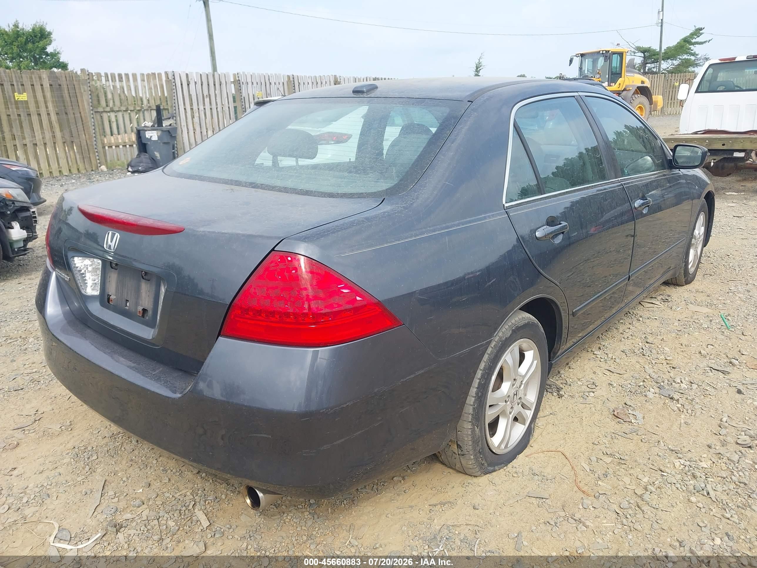 2007 Honda Accord 2.4 Ex Gray vin: 1HGCM56857A043587