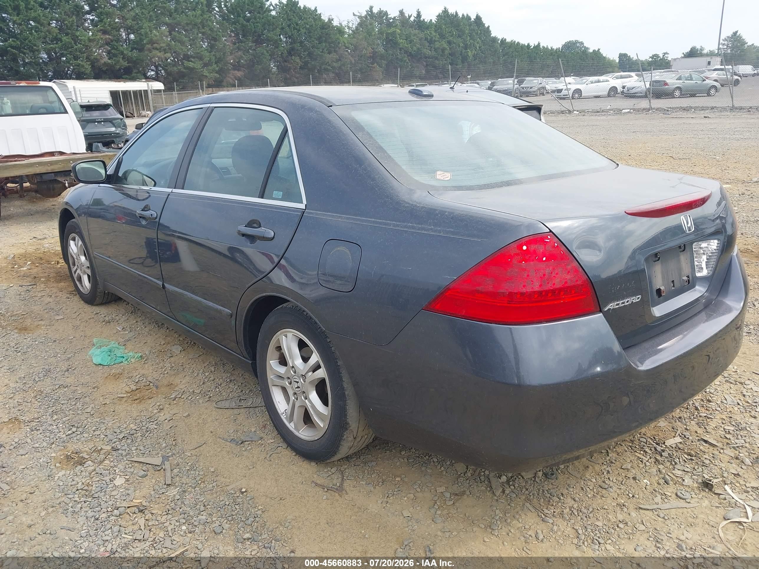 2007 Honda Accord 2.4 Ex Gray vin: 1HGCM56857A043587