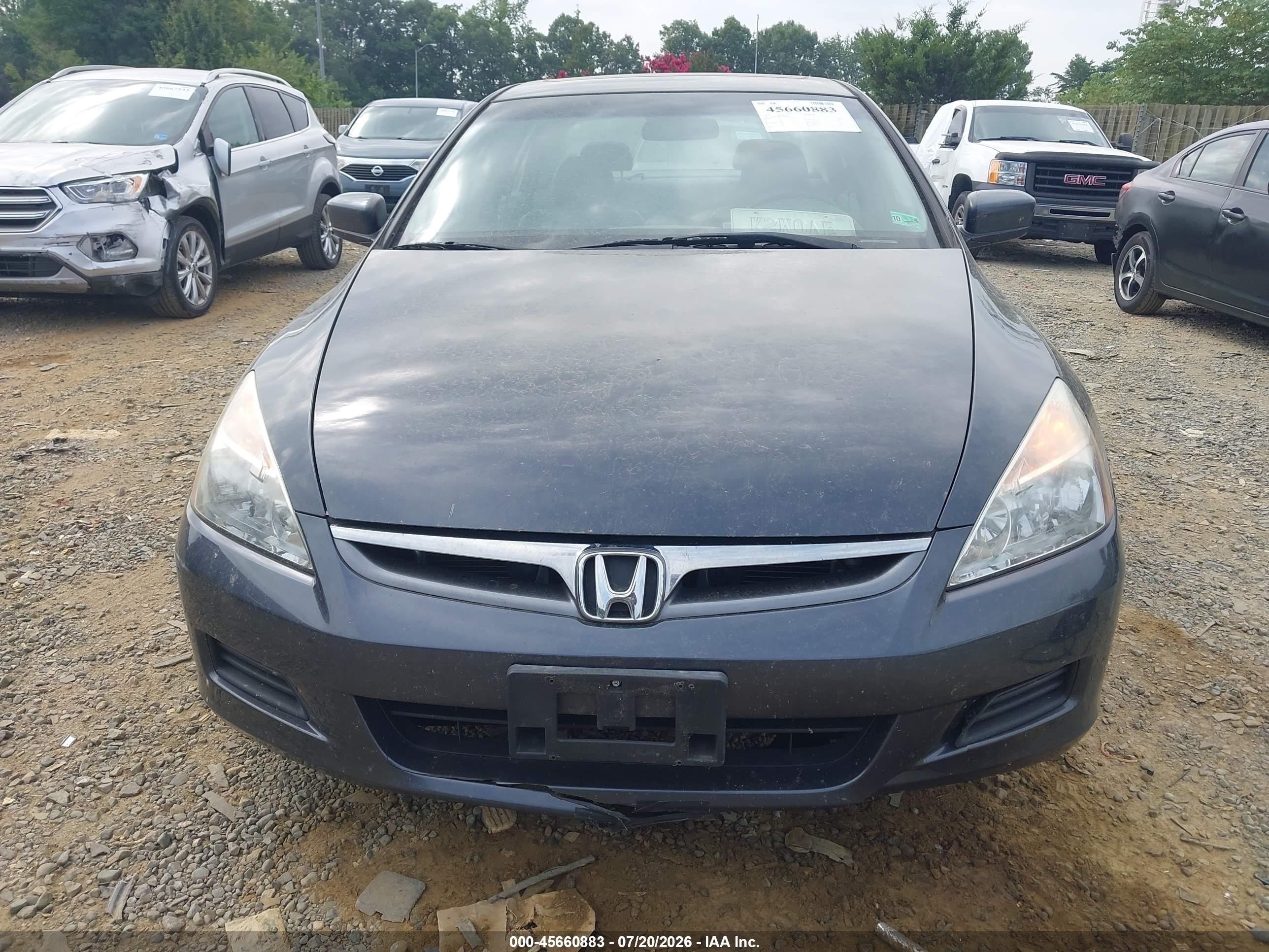2007 Honda Accord 2.4 Ex Gray vin: 1HGCM56857A043587