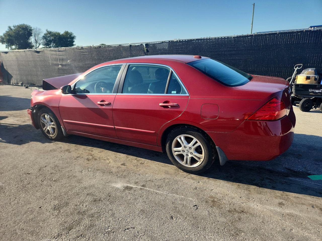 2007 Honda Accord Ex Red vin: 1HGCM56857A070983