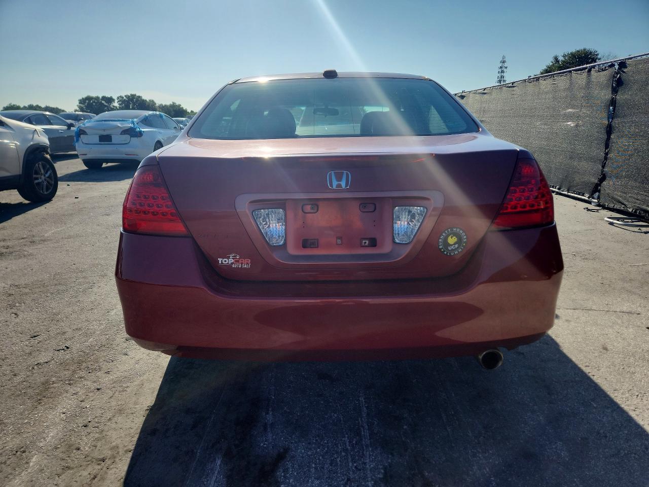2007 Honda Accord Ex Red vin: 1HGCM56857A070983