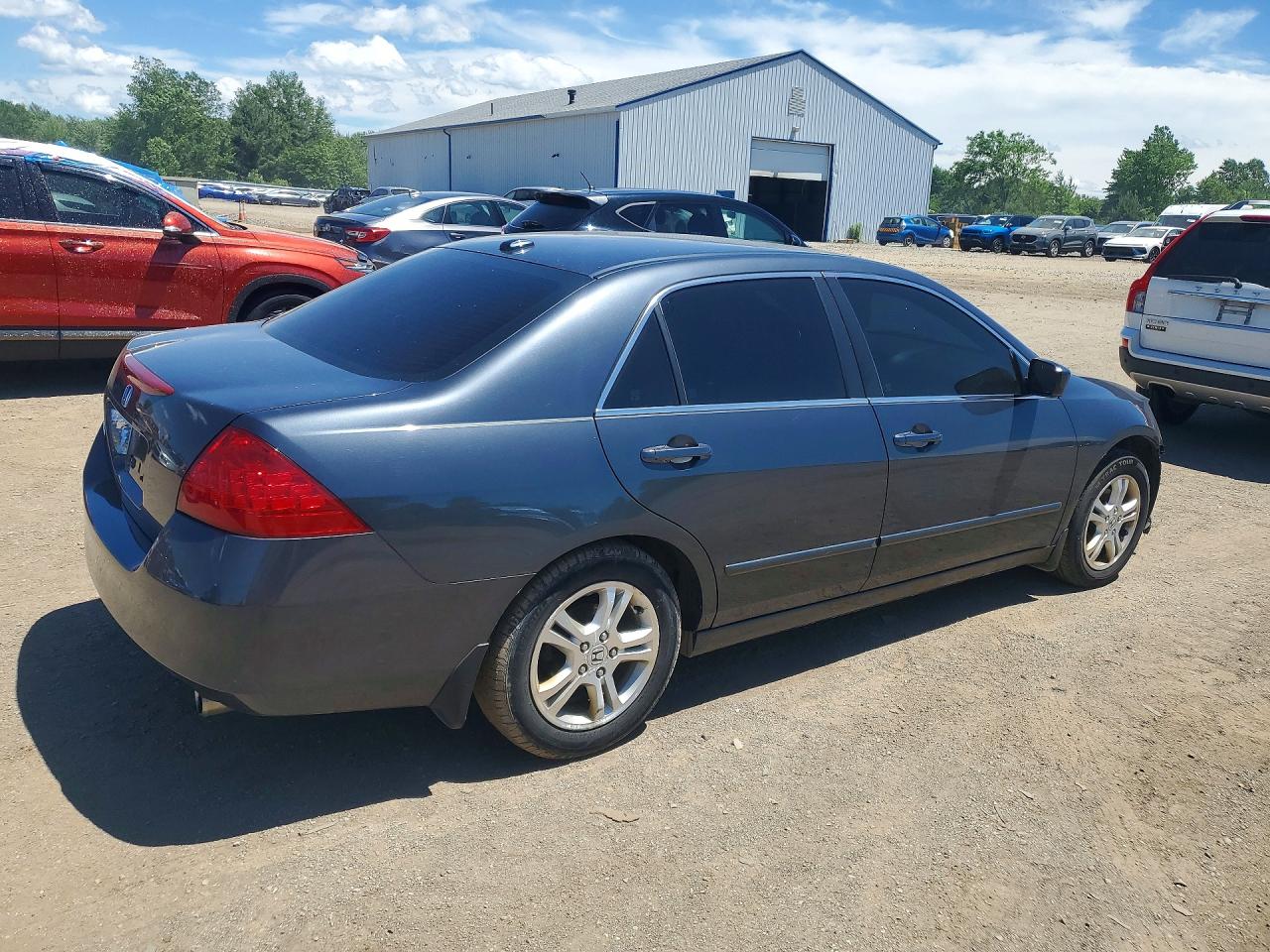 2007 Honda Accord Ex Blue vin: 1HGCM56857A077190