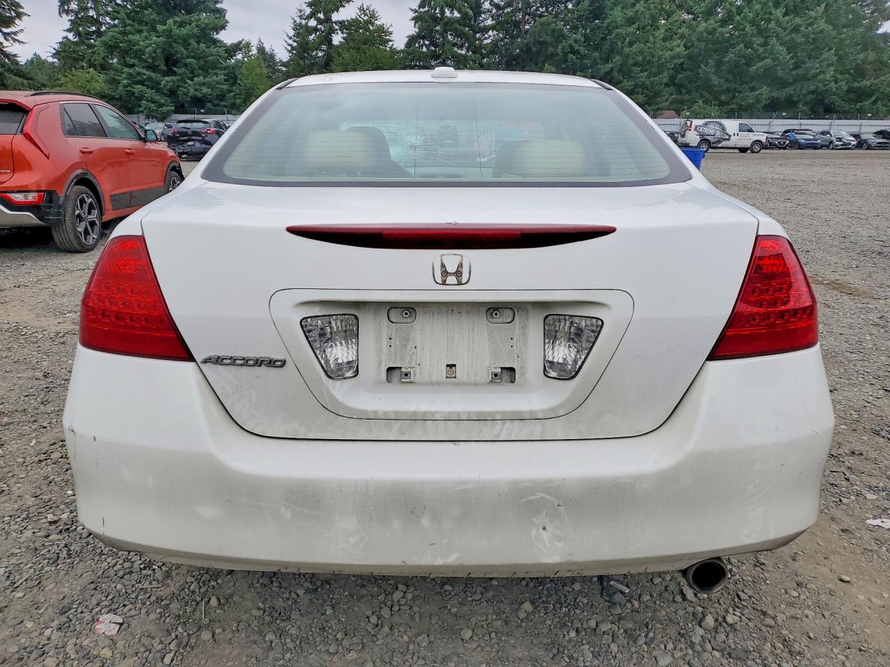 2007 Honda Accord Ex White vin: 1HGCM56857A098623