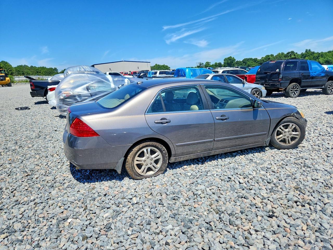2007 Honda Accord Ex Gray vin: 1HGCM56857A118692