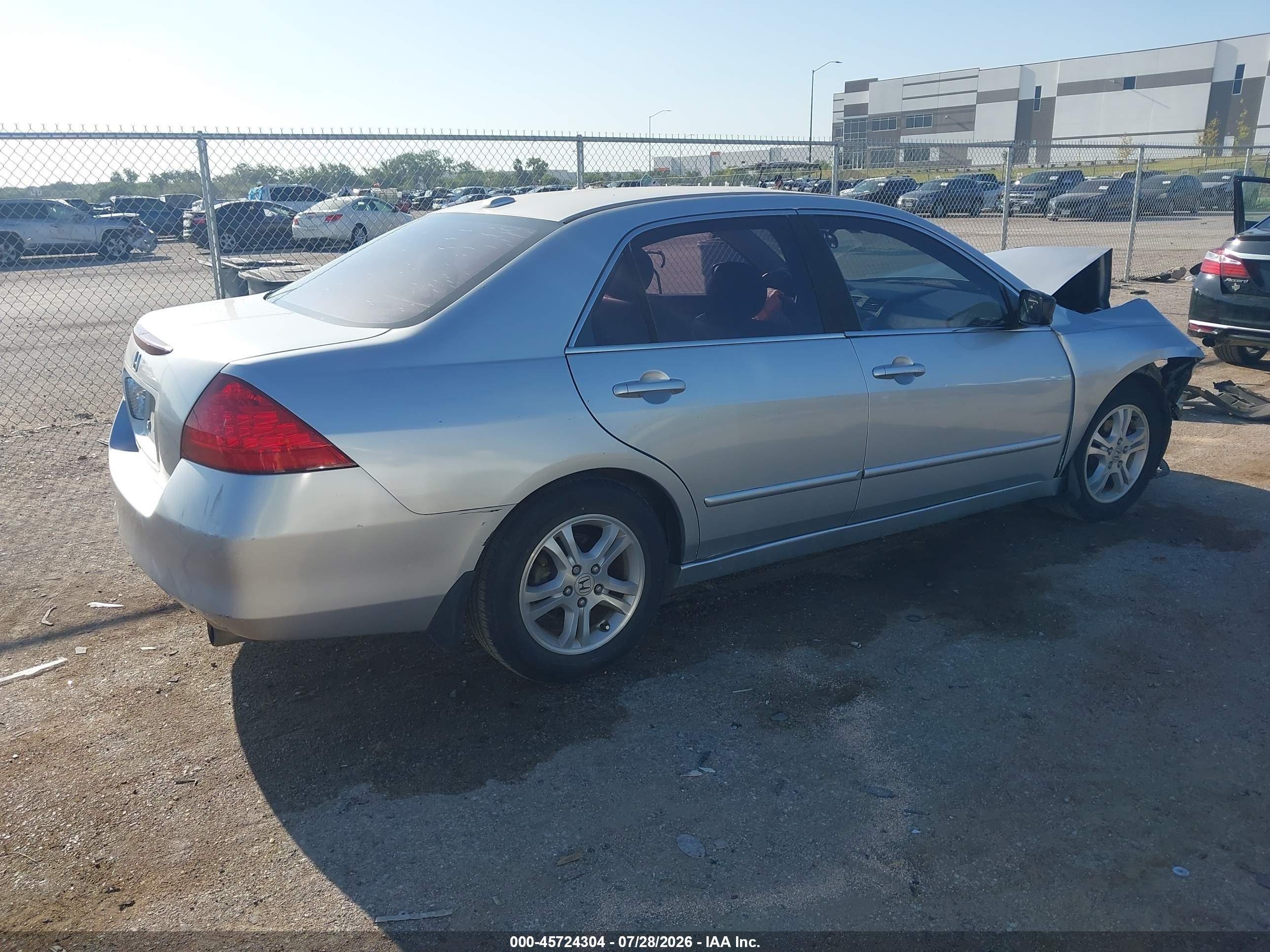 2007 Honda Accord 2.4 Ex Silver vin: 1HGCM56857A175801