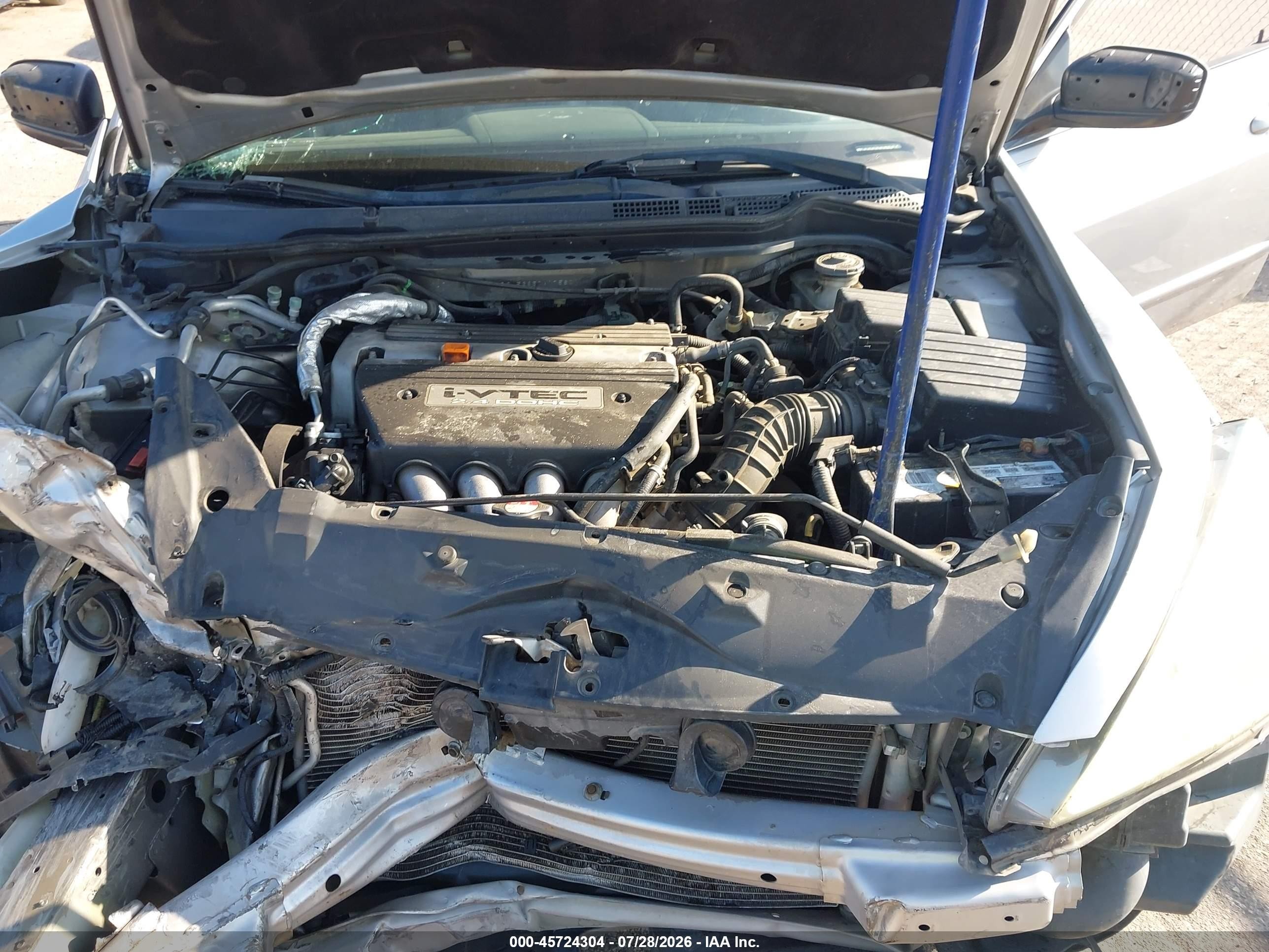 2007 Honda Accord 2.4 Ex Silver vin: 1HGCM56857A175801