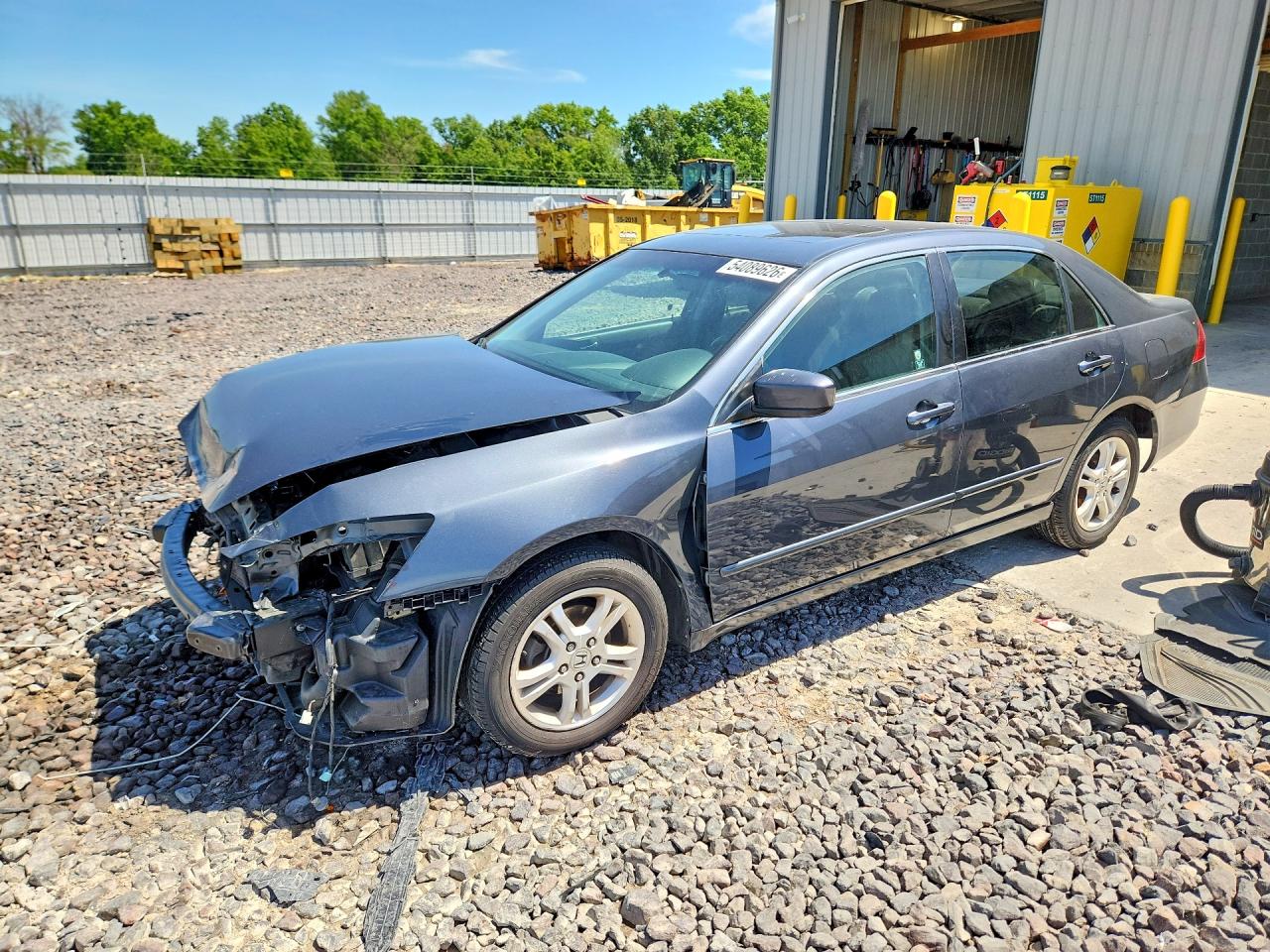2007 Honda Accord Ex Gray vin: 1HGCM56857A208845