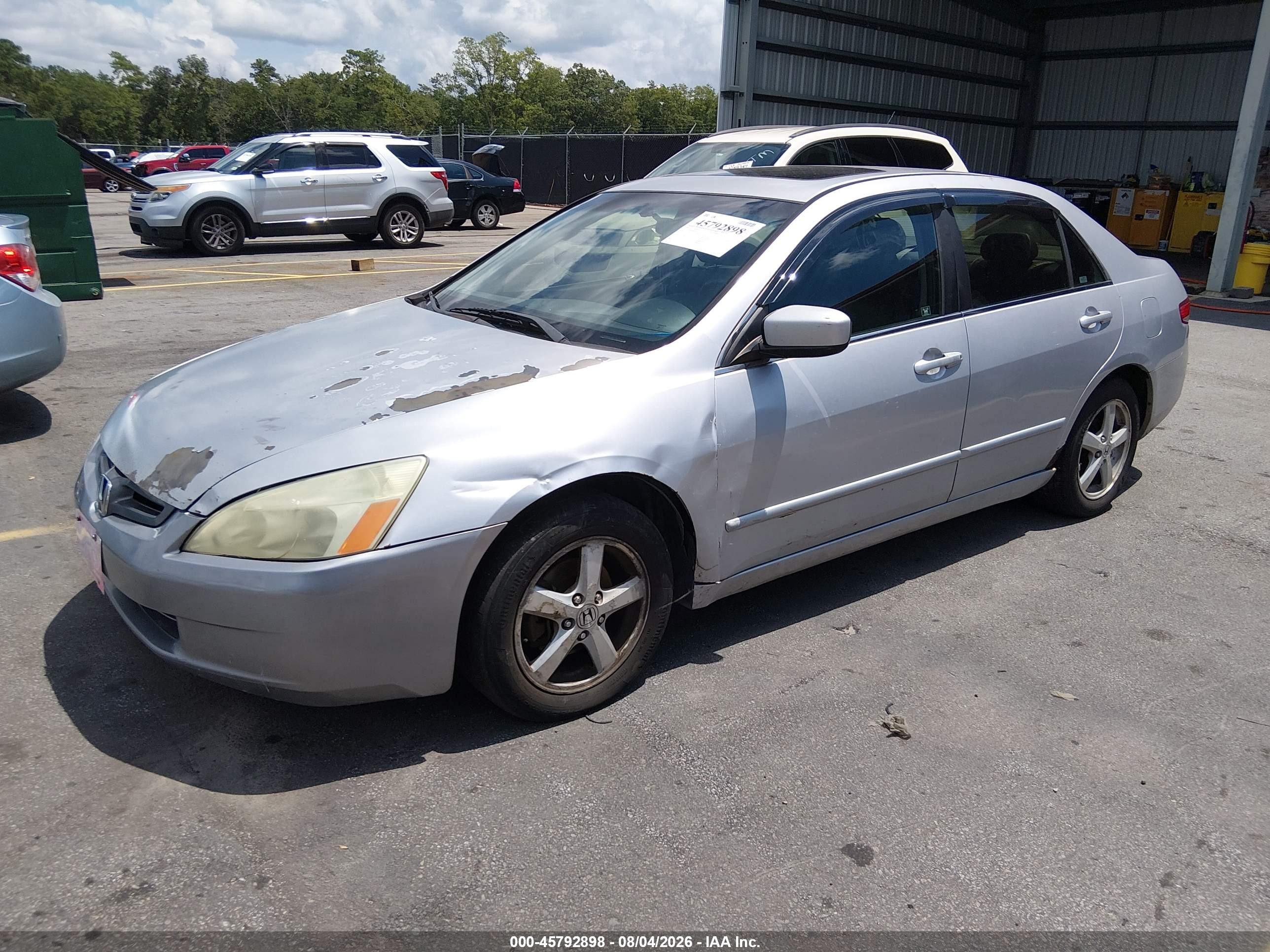 2004 Honda Accord 2.4 Ex Серебряный vin: 1HGCM56864A002719