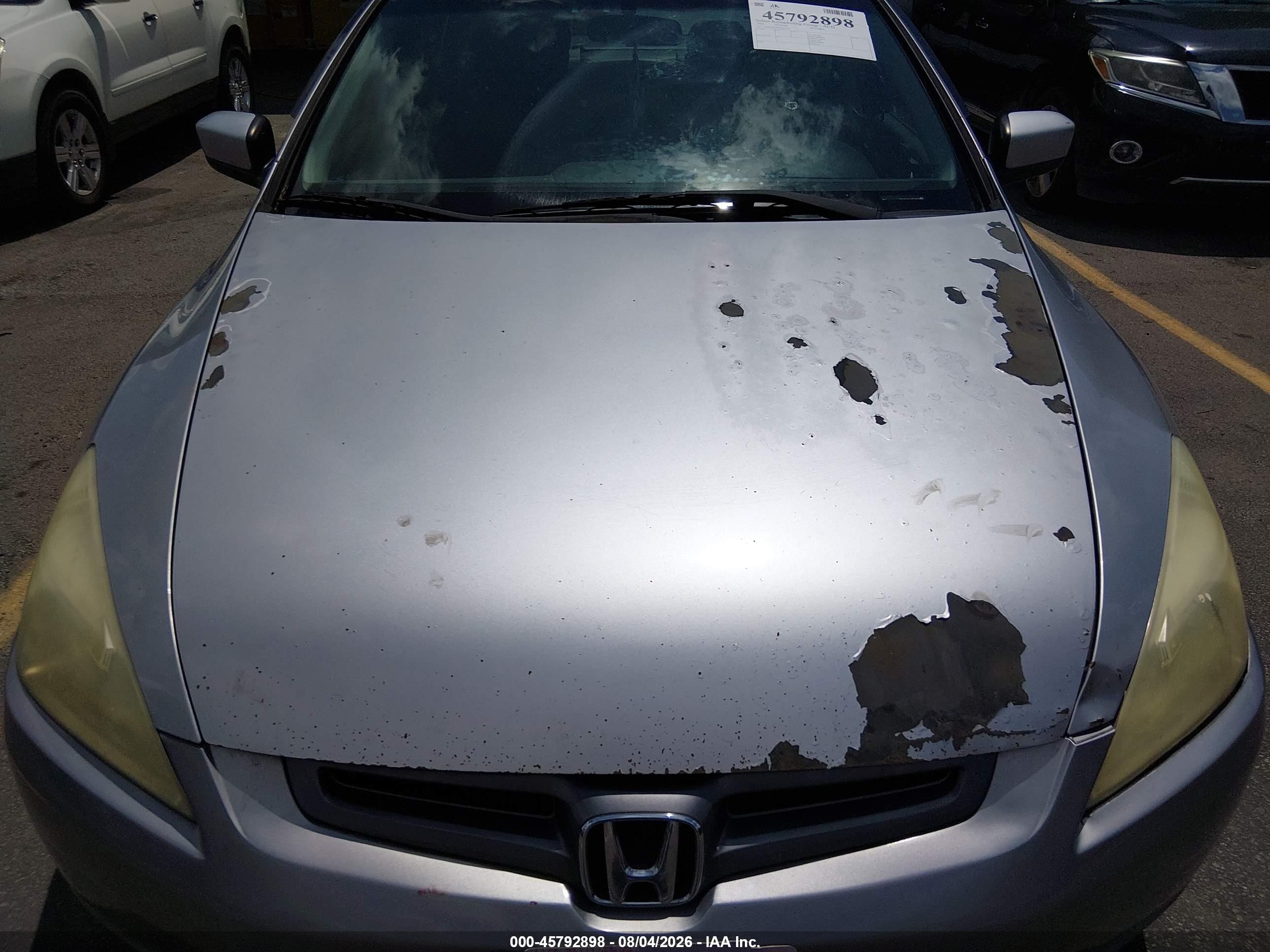2004 Honda Accord 2.4 Ex Серебряный vin: 1HGCM56864A002719