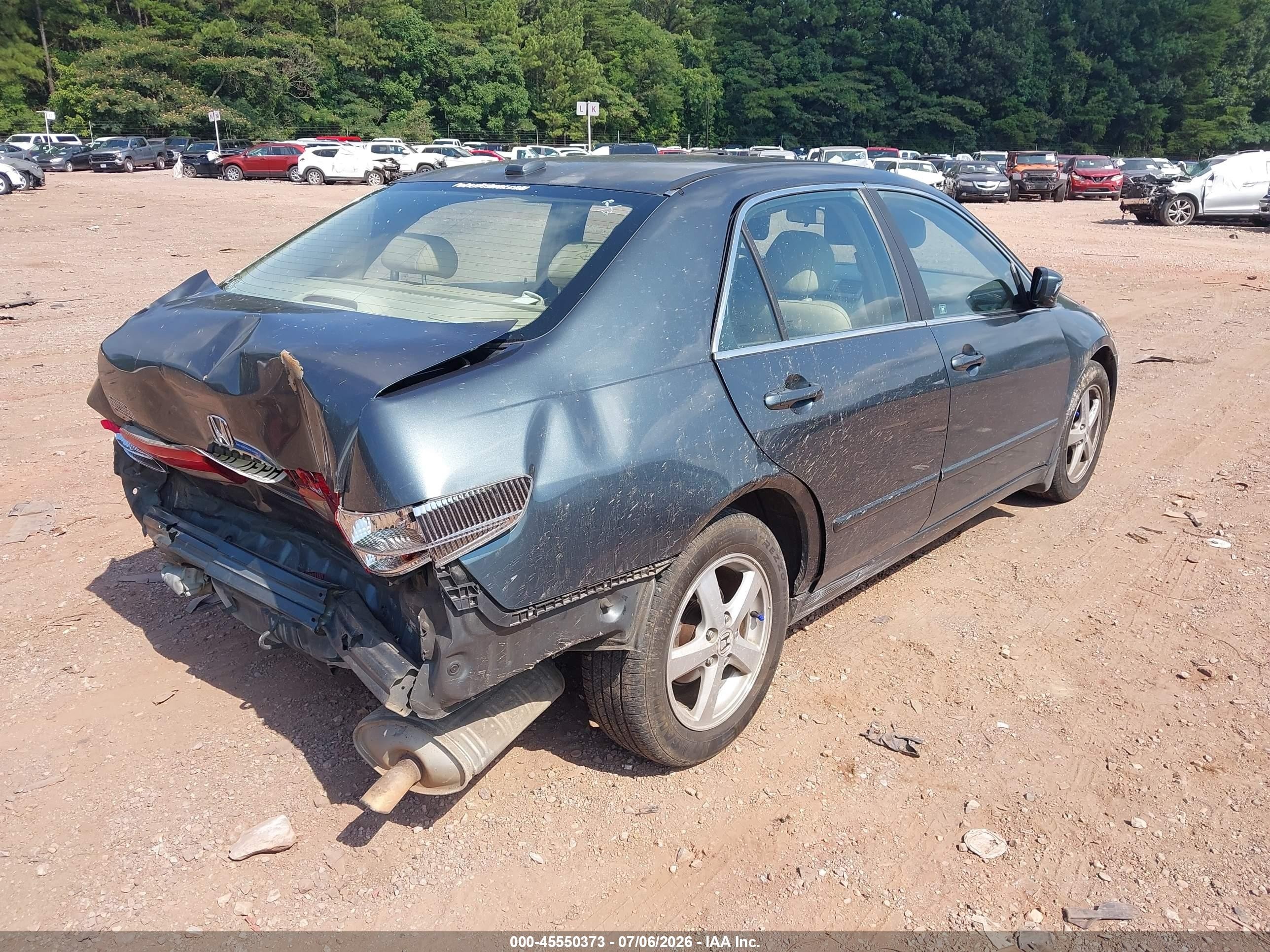 2004 Honda Accord 2.4 Ex Gray vin: 1HGCM56864A026924
