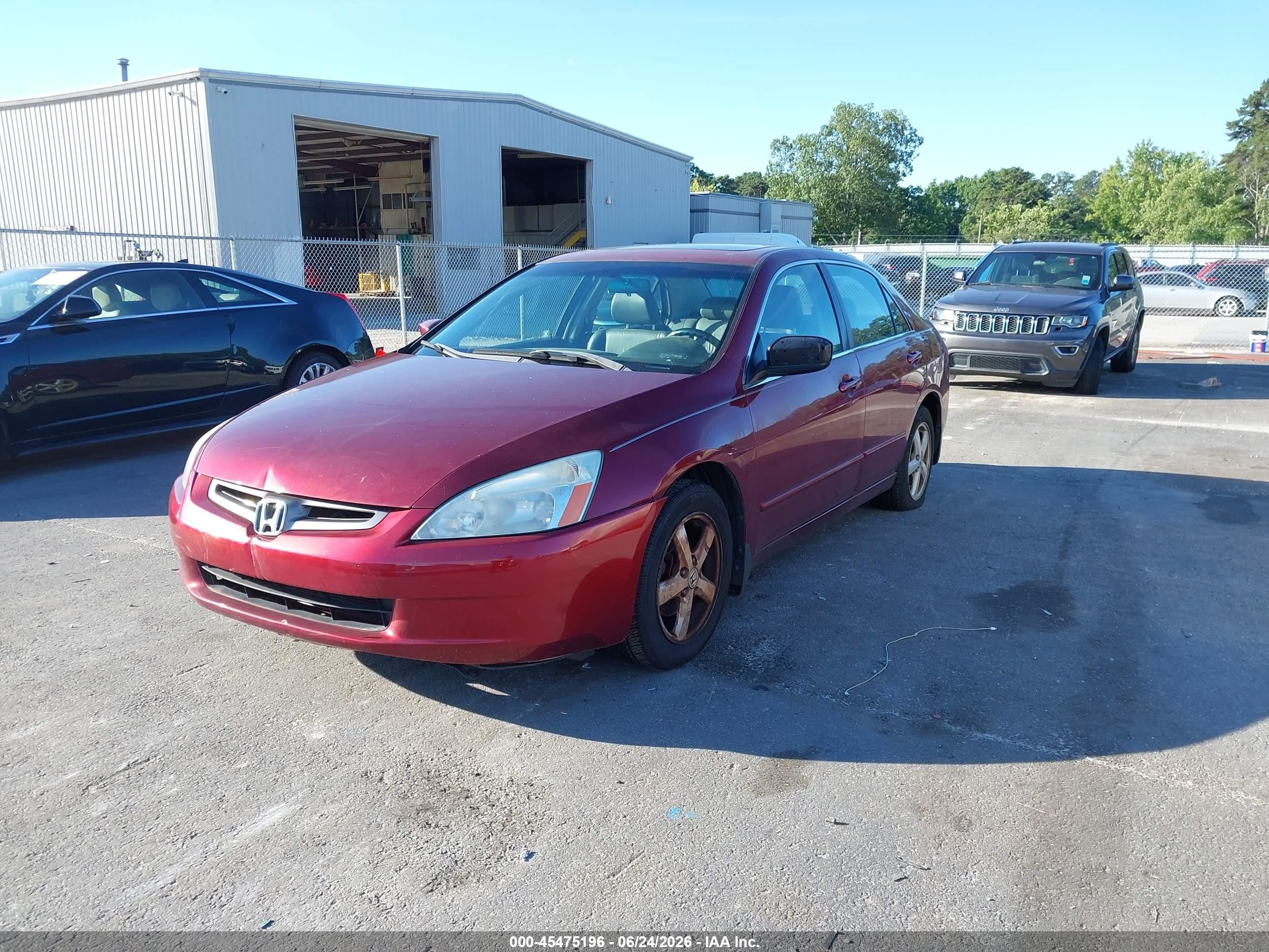 2004 Honda Accord 2.4 Ex Red vin: 1HGCM56864A027183