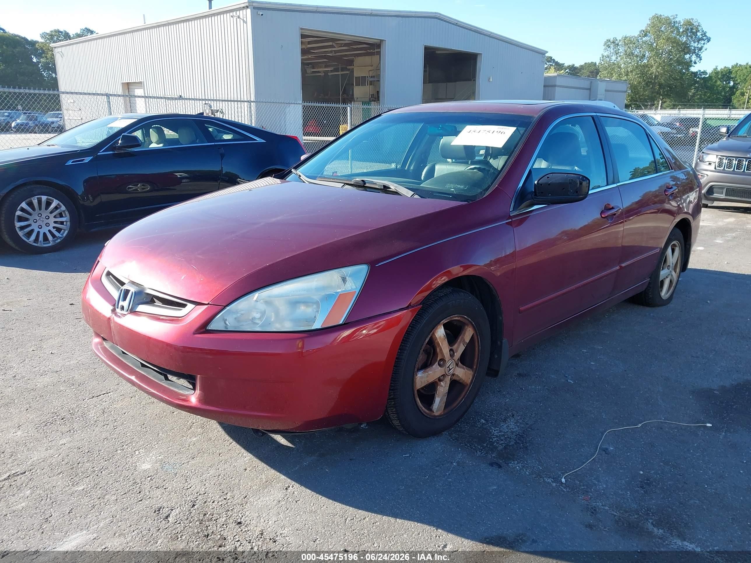 2004 Honda Accord 2.4 Ex Red vin: 1HGCM56864A027183
