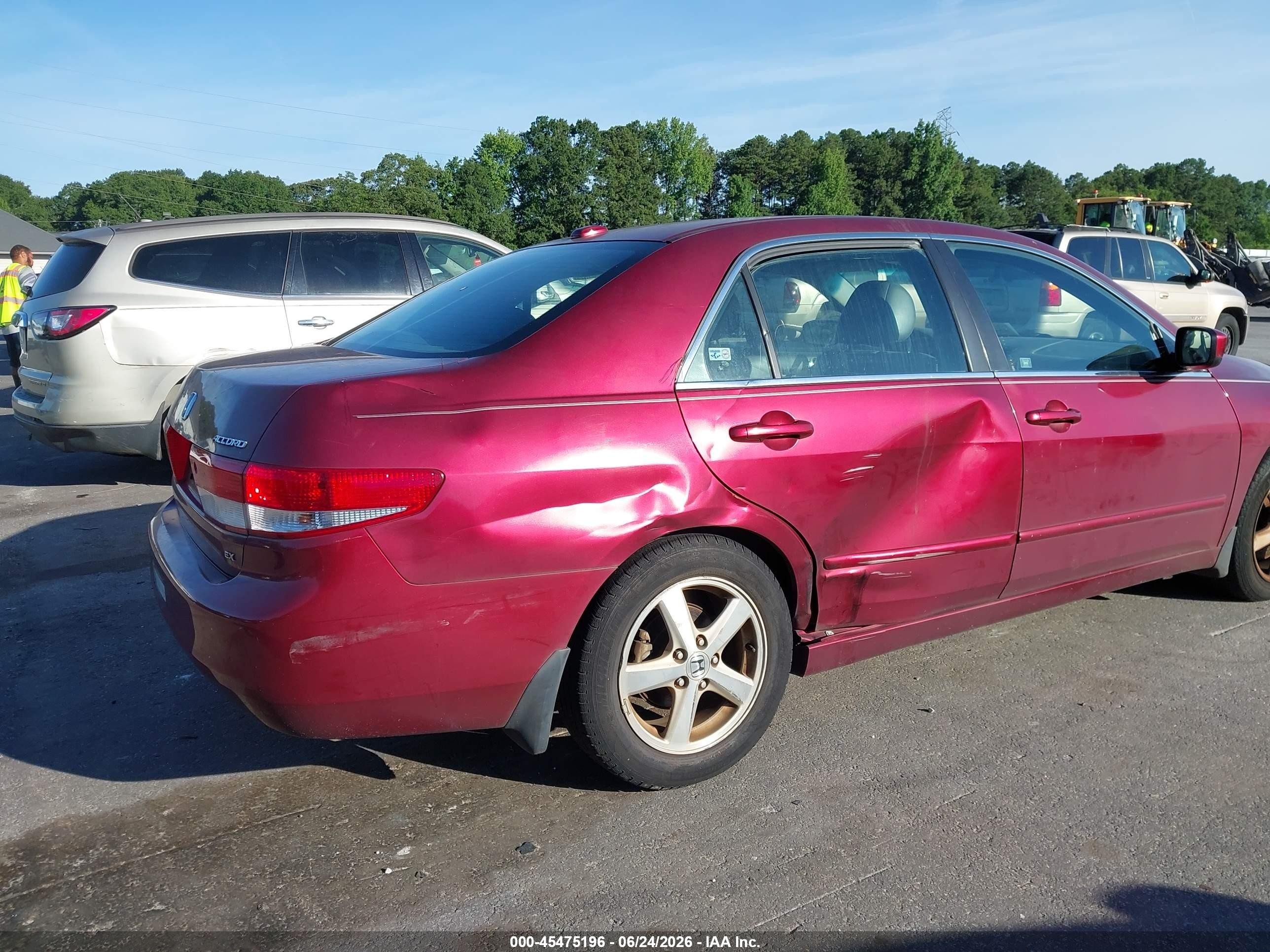 2004 Honda Accord 2.4 Ex Red vin: 1HGCM56864A027183
