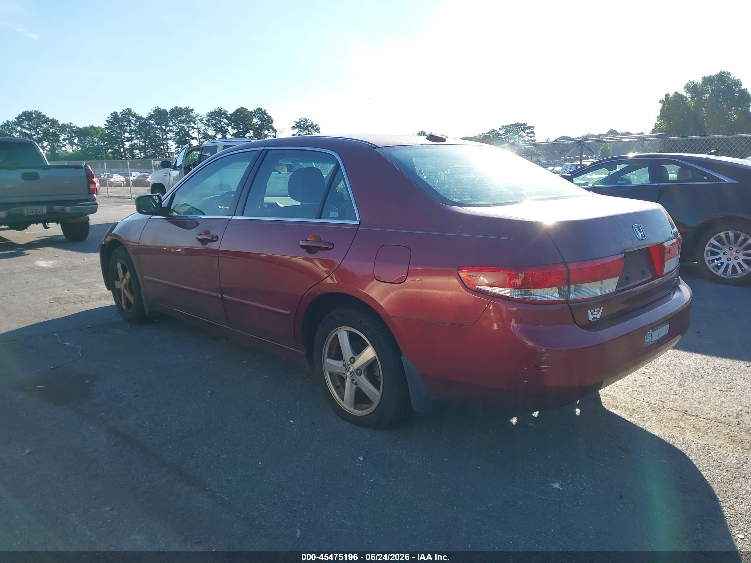 2004 Honda Accord 2.4 Ex Red vin: 1HGCM56864A027183