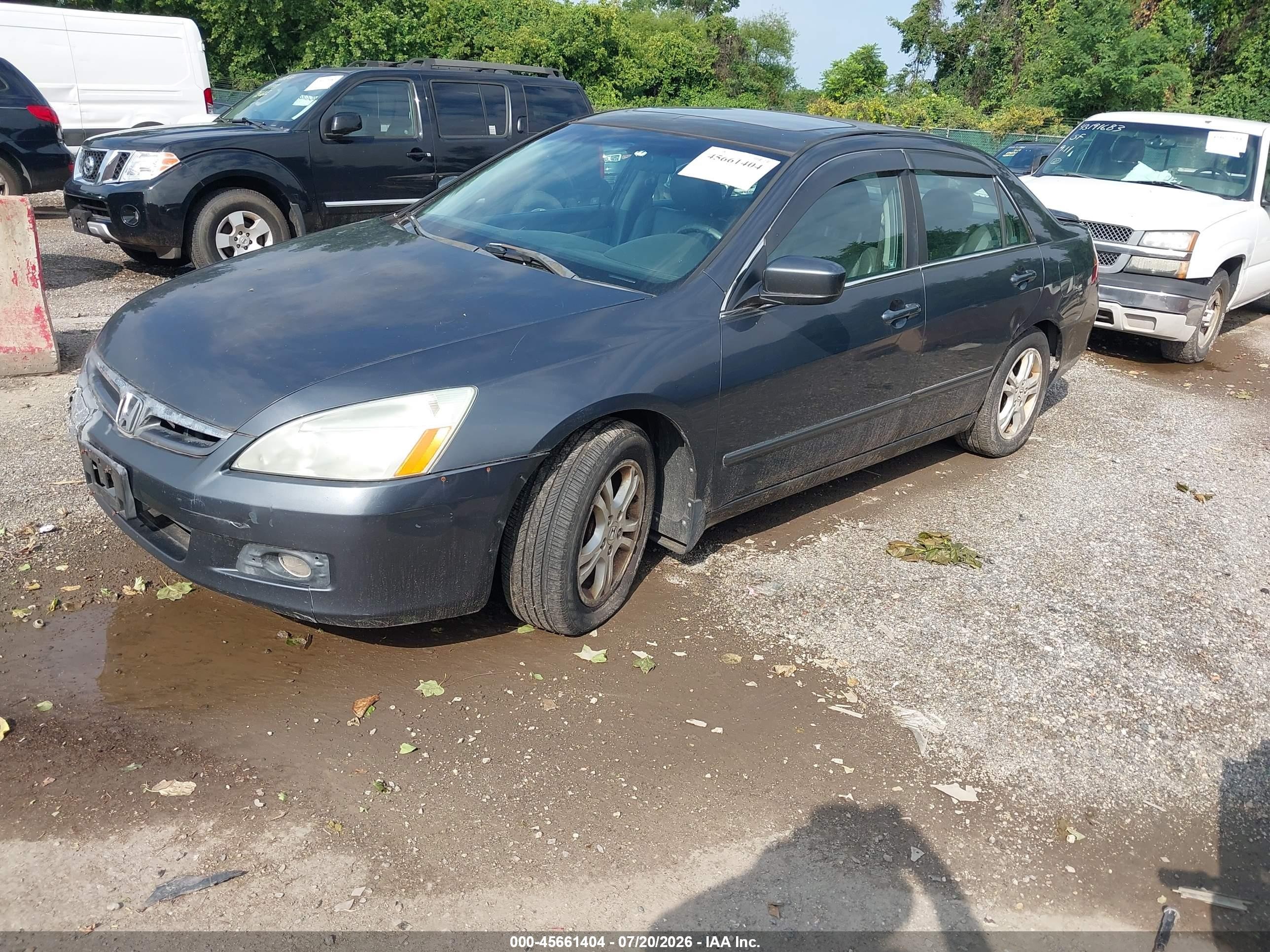 2006 Honda Accord 2.4 Ex Gray vin: 1HGCM56866A014145