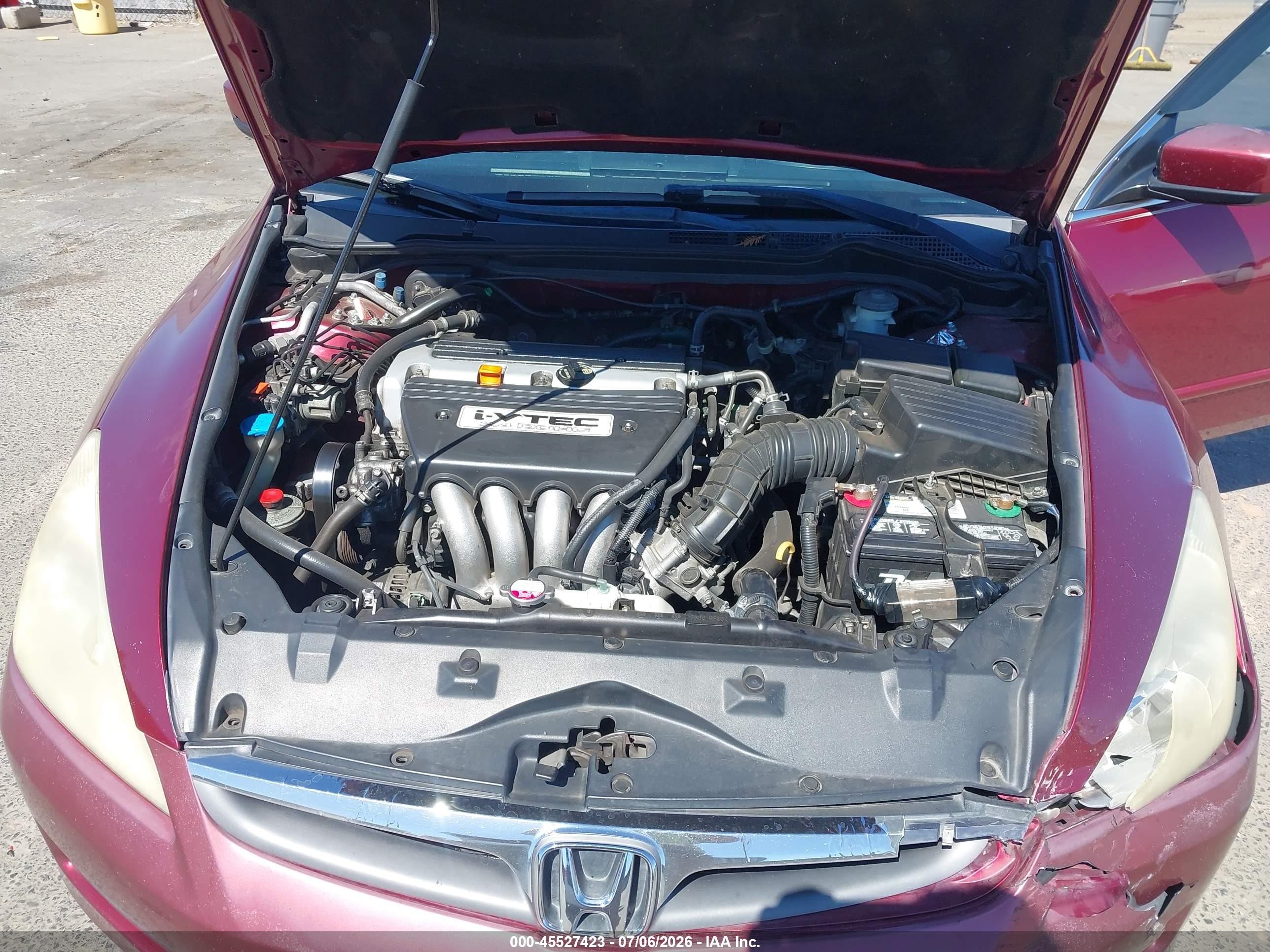 2006 Honda Accord 2.4 Ex Burgundy vin: 1HGCM56866A079481